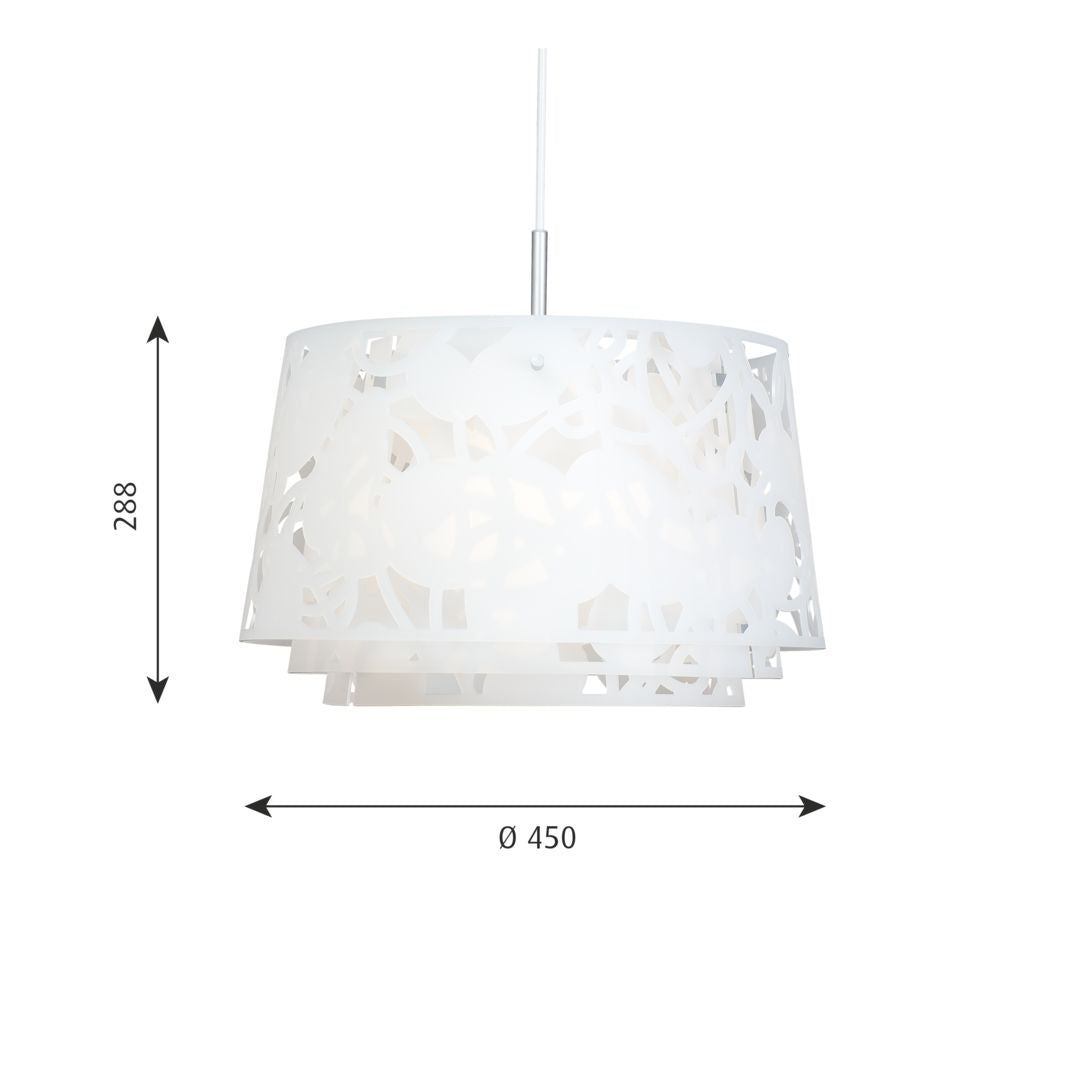 Mål på LOUIS POULSEN Collage mathvid Ø450