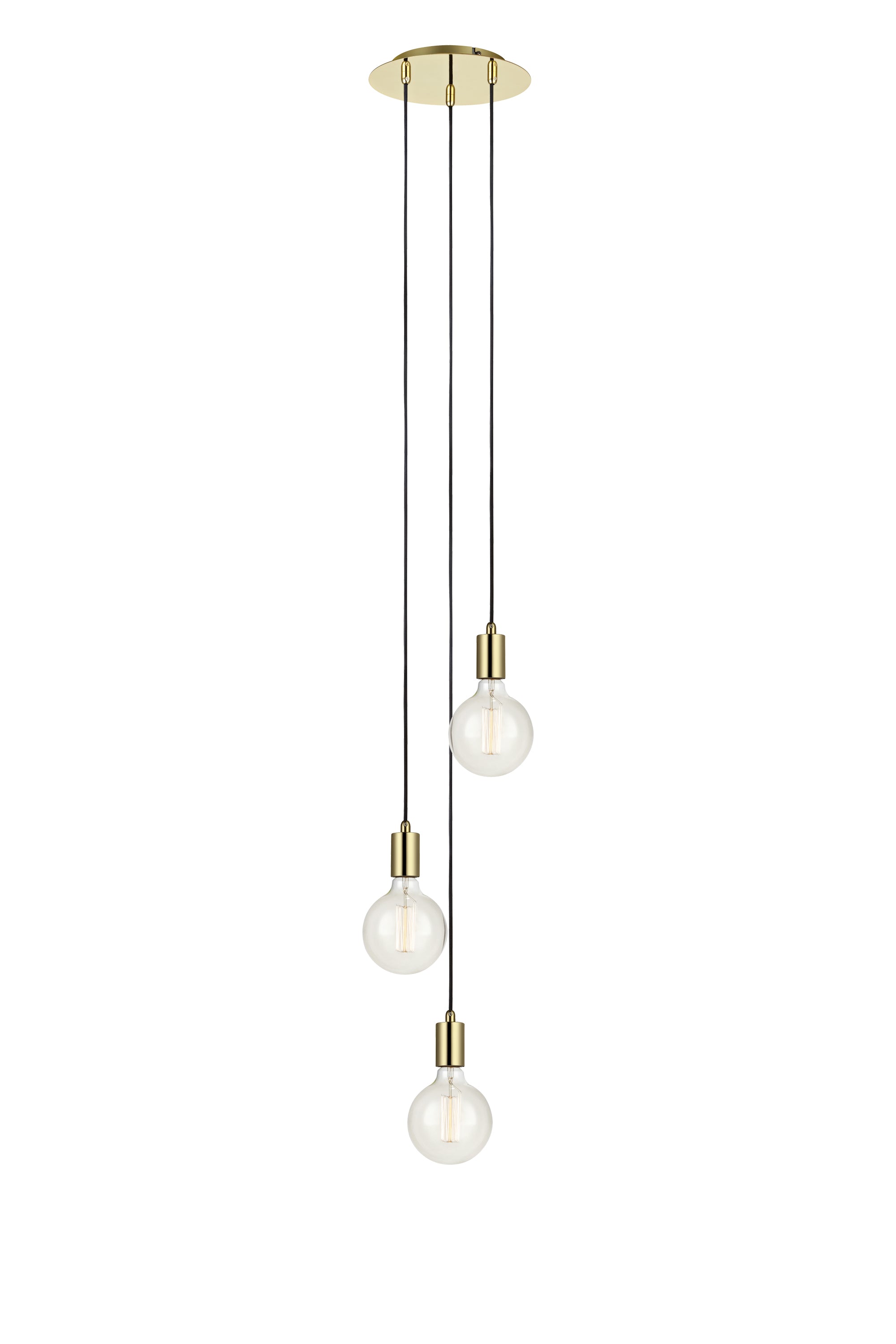 Markslöjd Sky Pendel 3L Round Messing billede 4