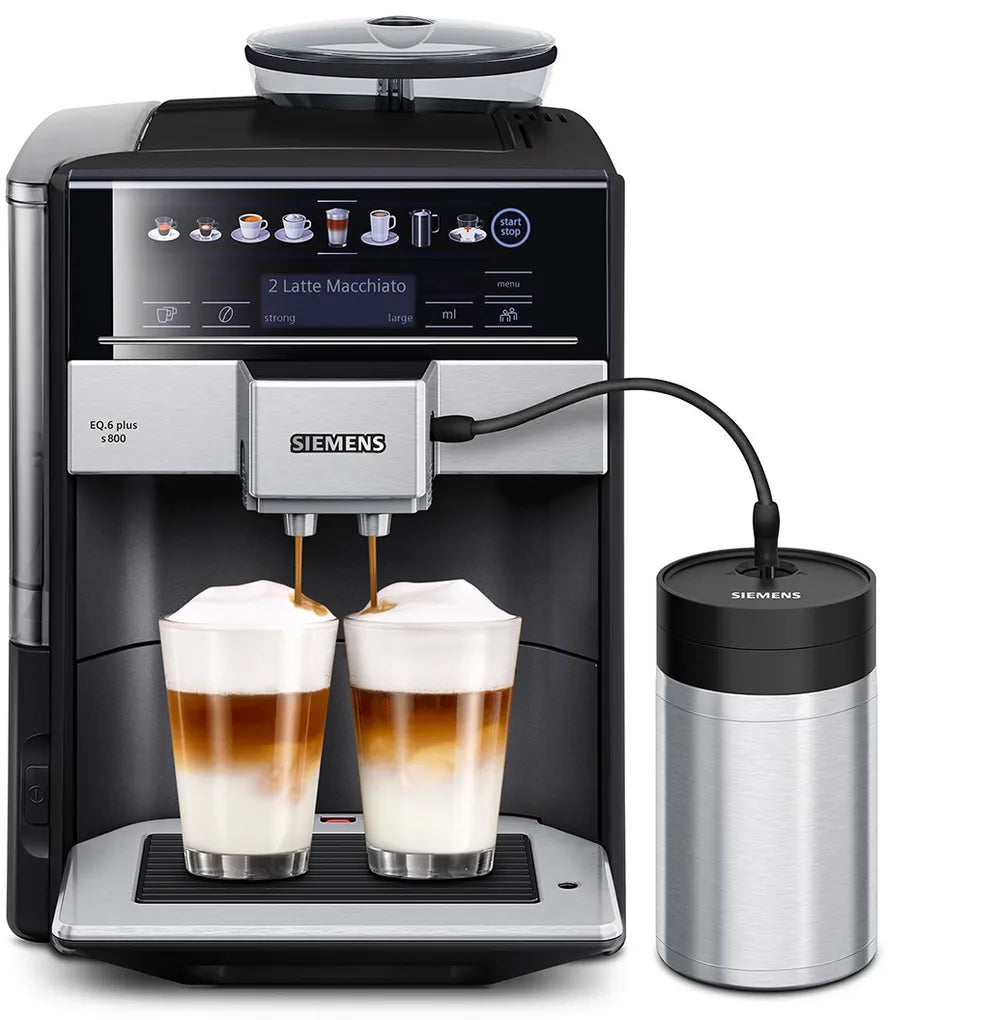 Siemens Fuldautomatisk kaffemaskine TE658209RW EQ6 Plus s800 Safir Sortmetallisk