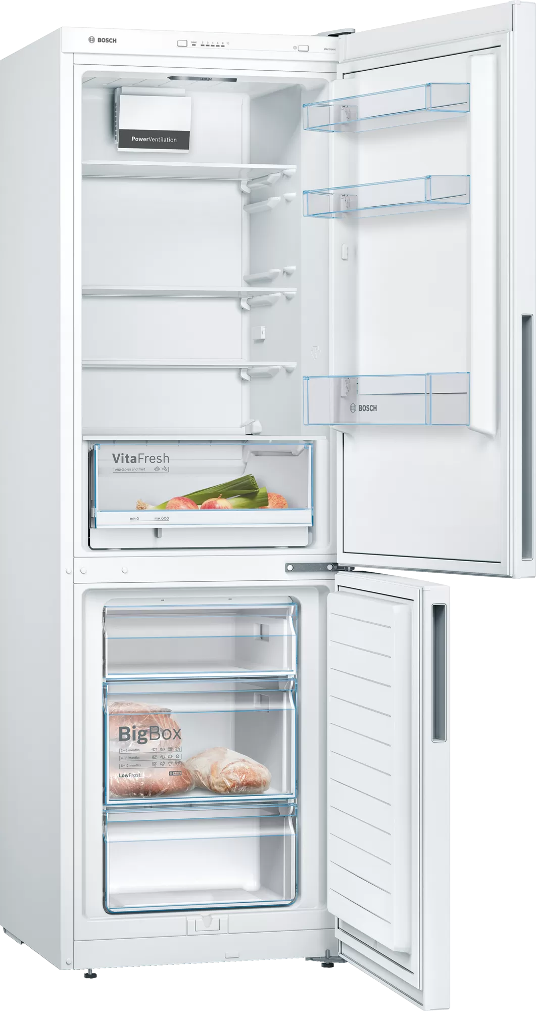 Bosch KGV362WEAS - Fritstående Køle/fryseskab