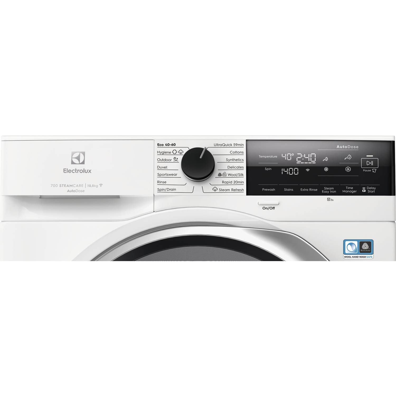Kontrolpanelet fra Electrolux Excellence XLNF76X35Q