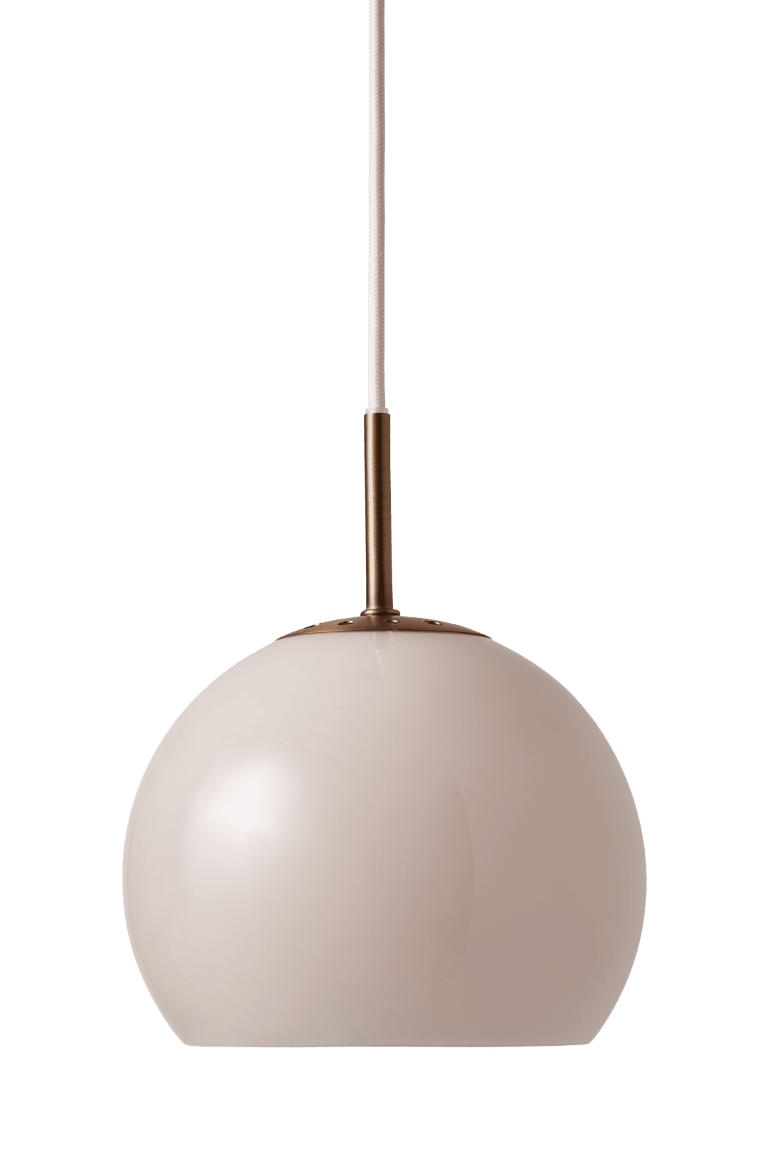 Zoomet ind på den unikke designet Ball Glass Pendel Ø25 i Sand Grå