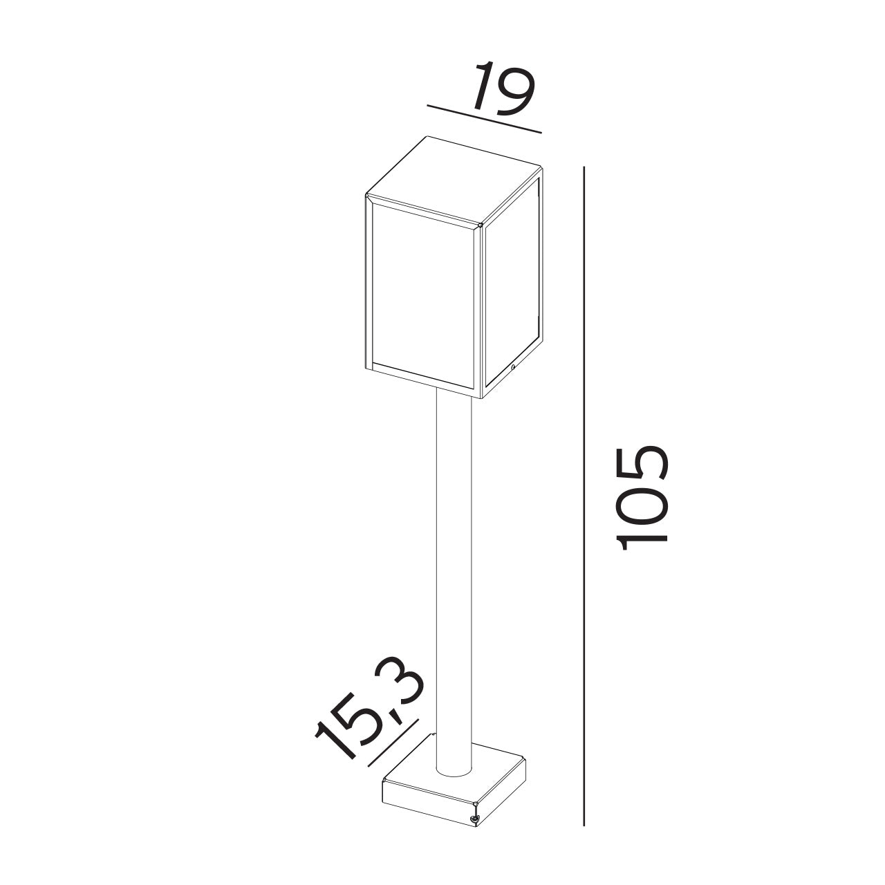 Norlys Lofoten Bed Sort, E27 IP44 57W - Udendørslampe