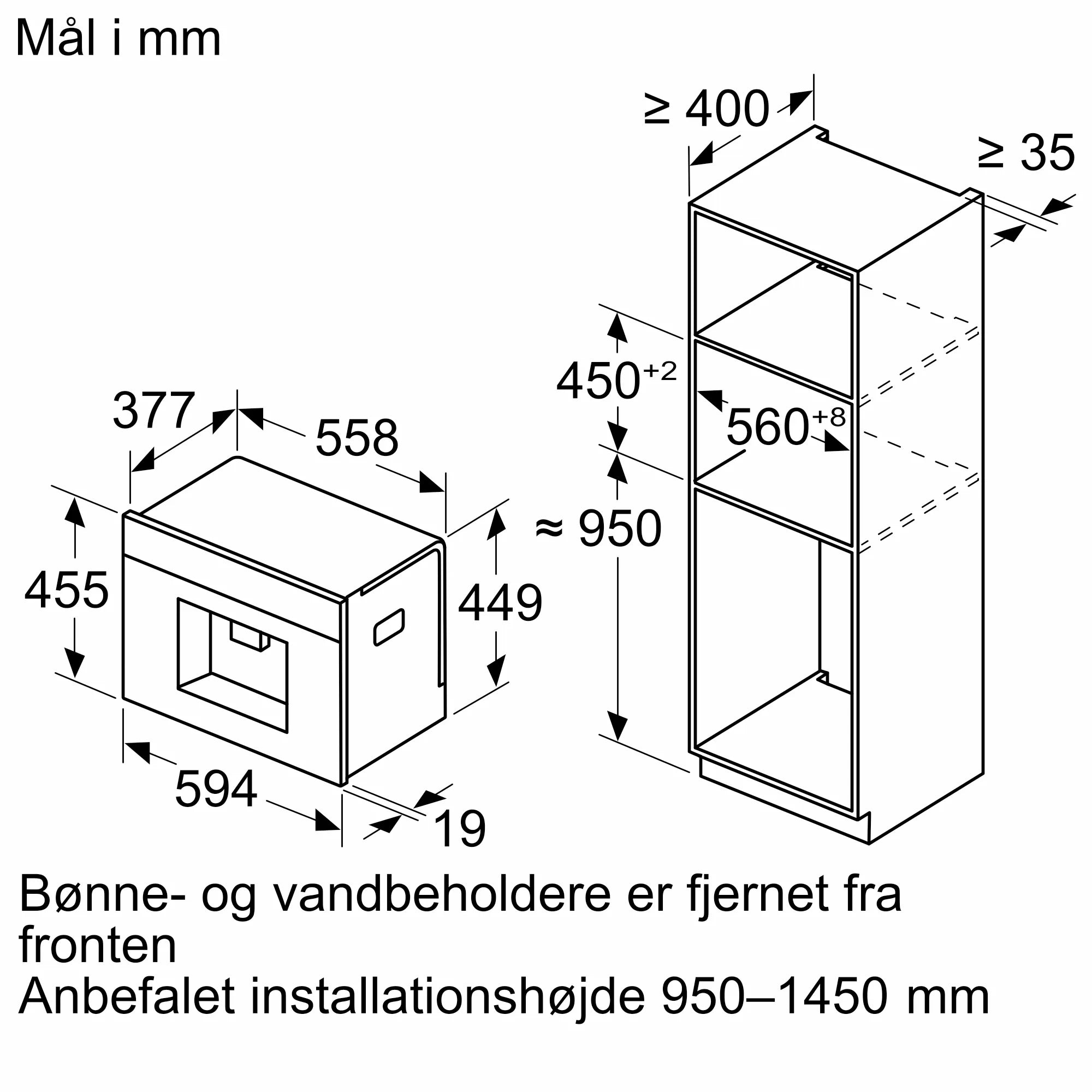 Siemens CT718L1B0 Espressomaskine til indbygning