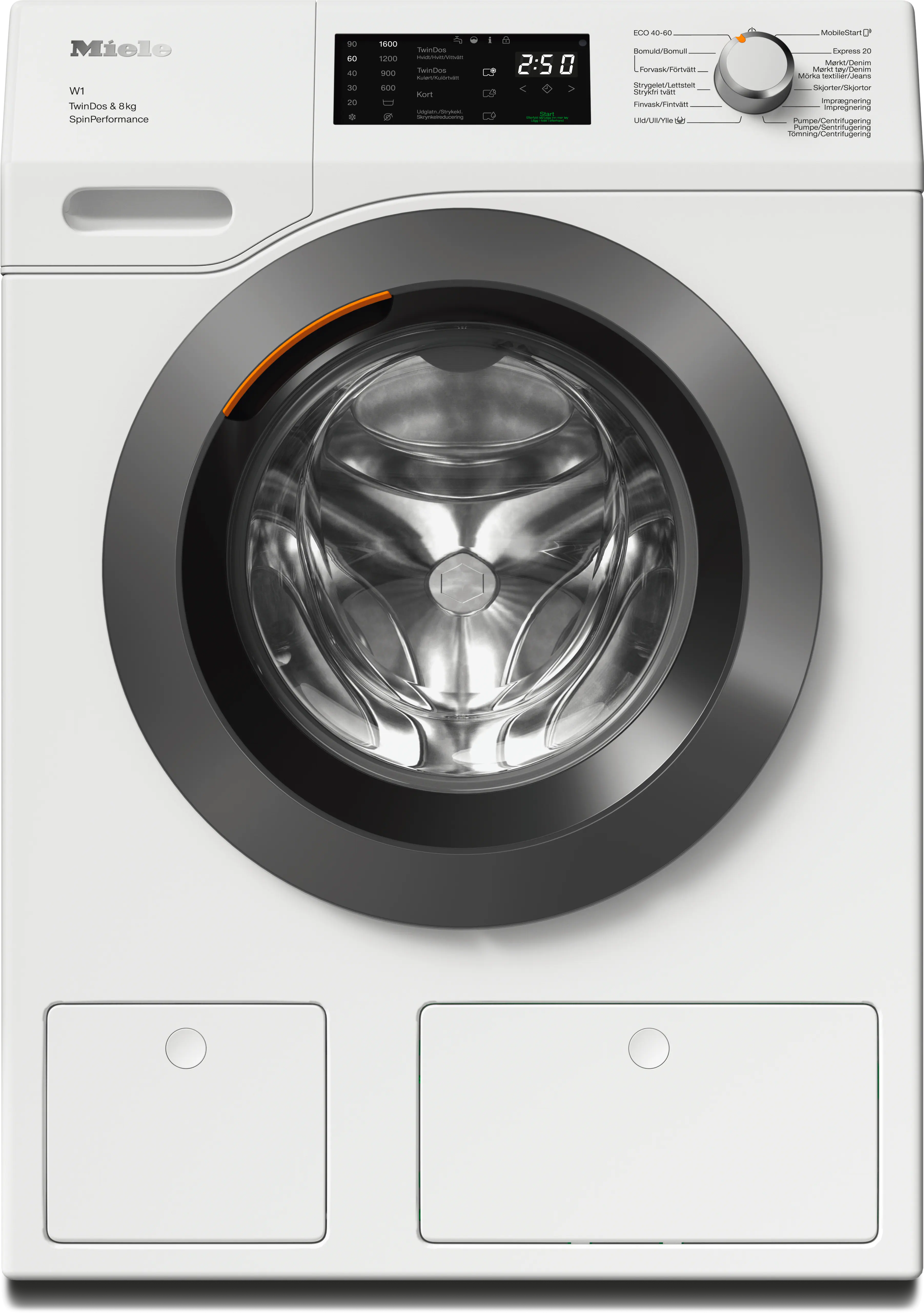 Miele WCF674WCS NDS TDos Lotushvid 8kg frontbetjent vaskemaskine inkl. 4 års garanti!