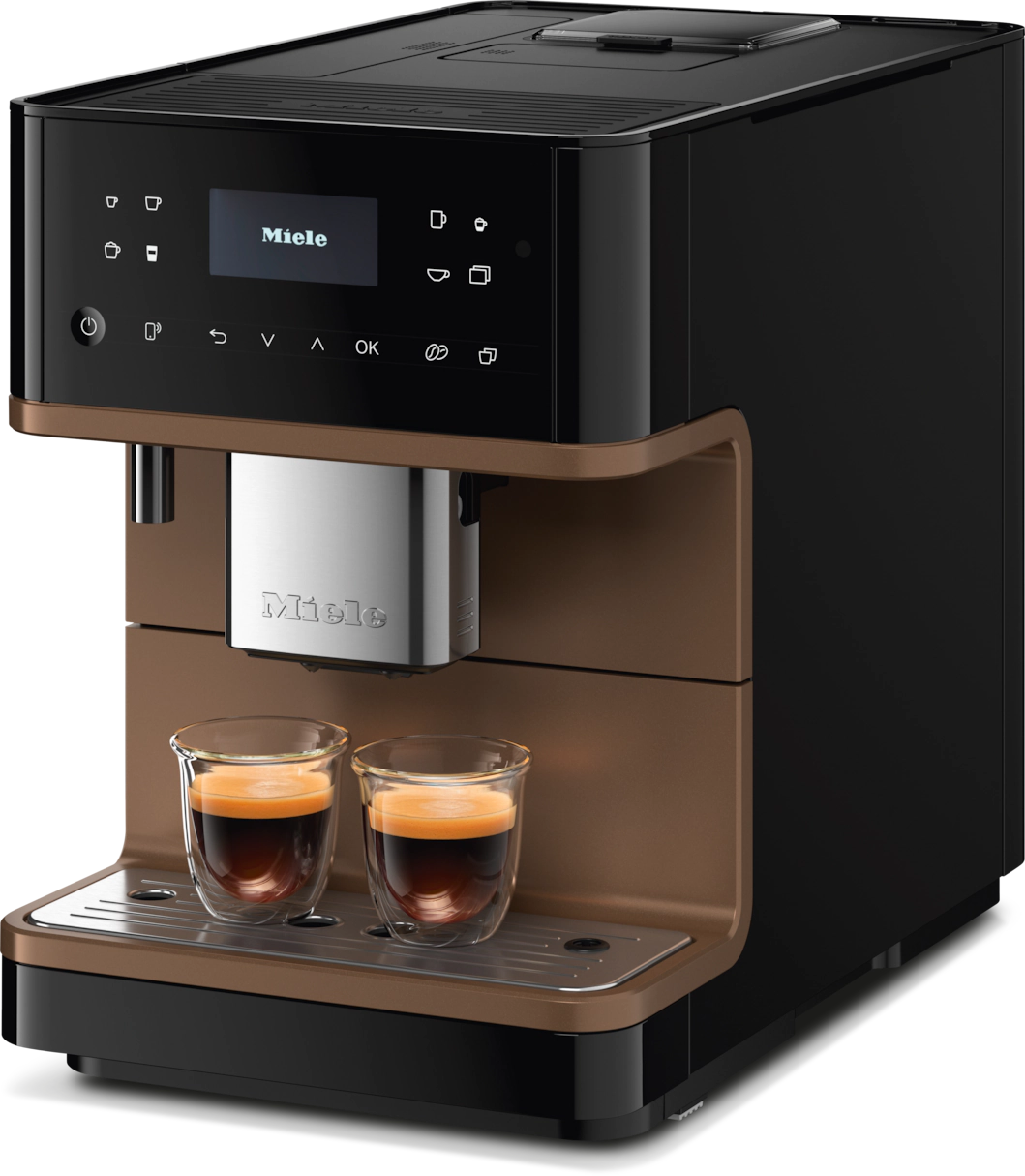 Miele espressomaskine i sort og bronze farve