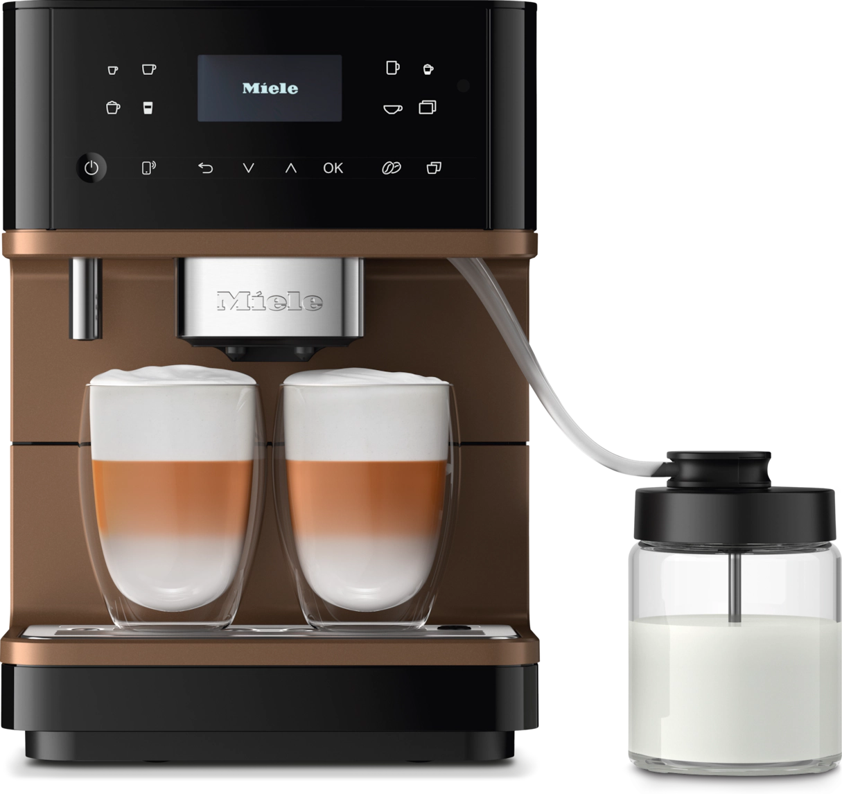 Smart Miele espressomaskine der kan brygge to kopper på én gang