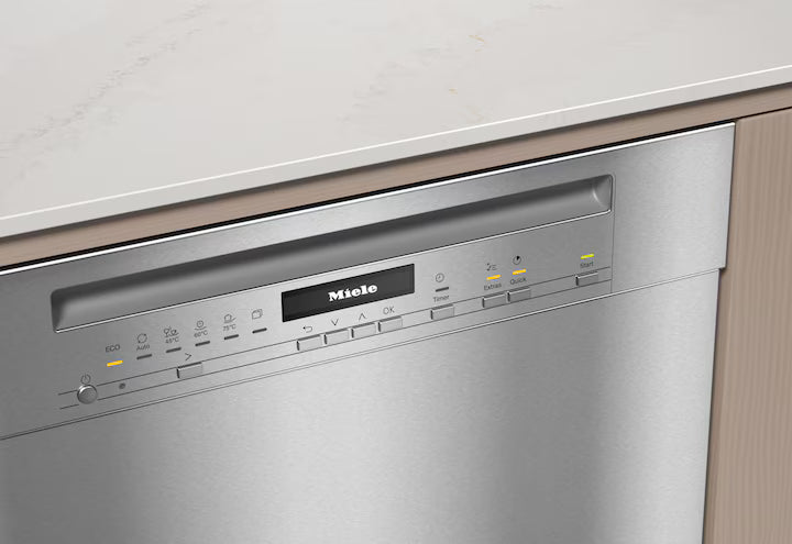 Kontrolpanelet på Miele G 7210 SCU CleanSteel opvaskemaskine