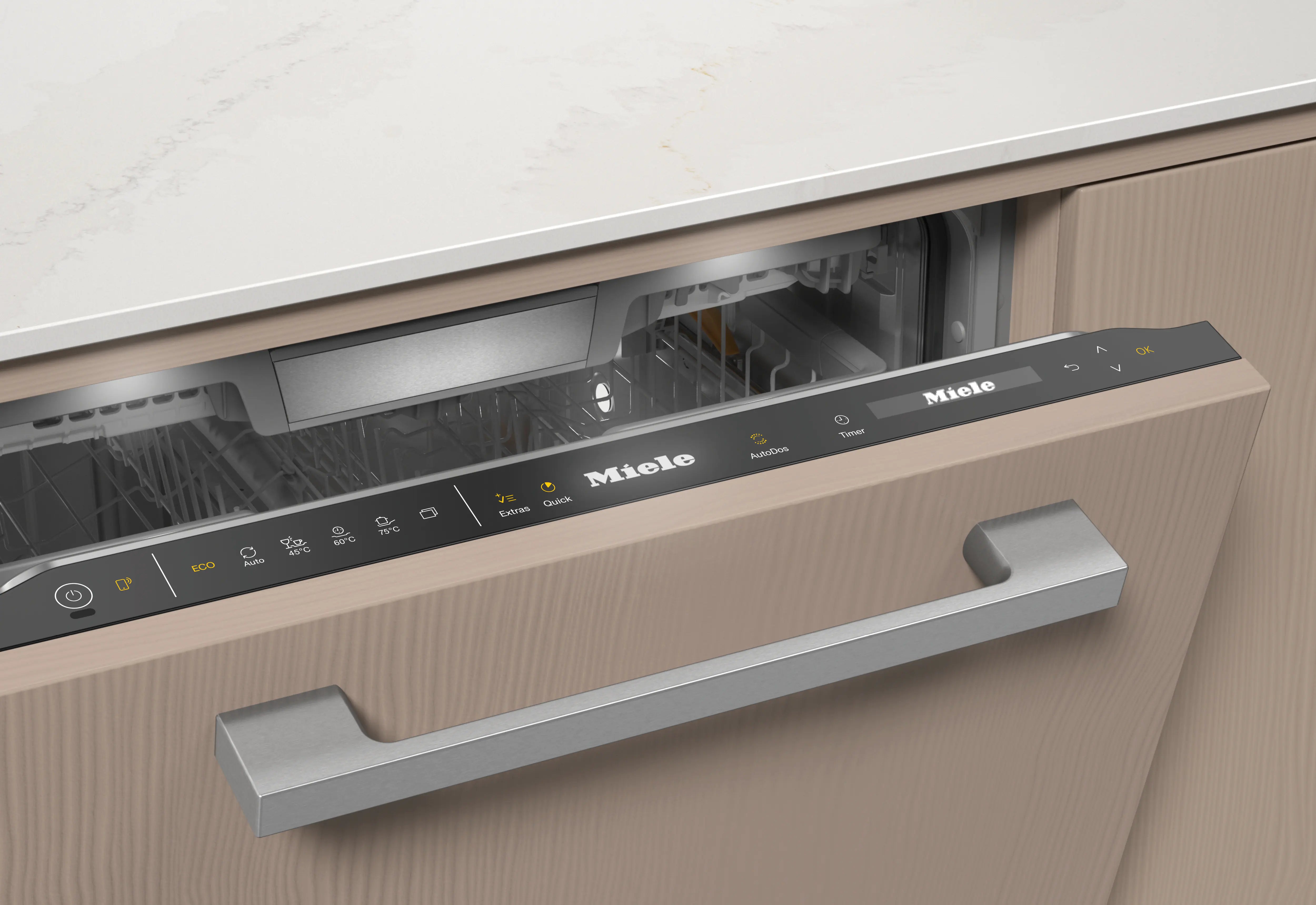Stilet og funktionel - lad dig forføre af Miele G 7760 kontrolpanelet