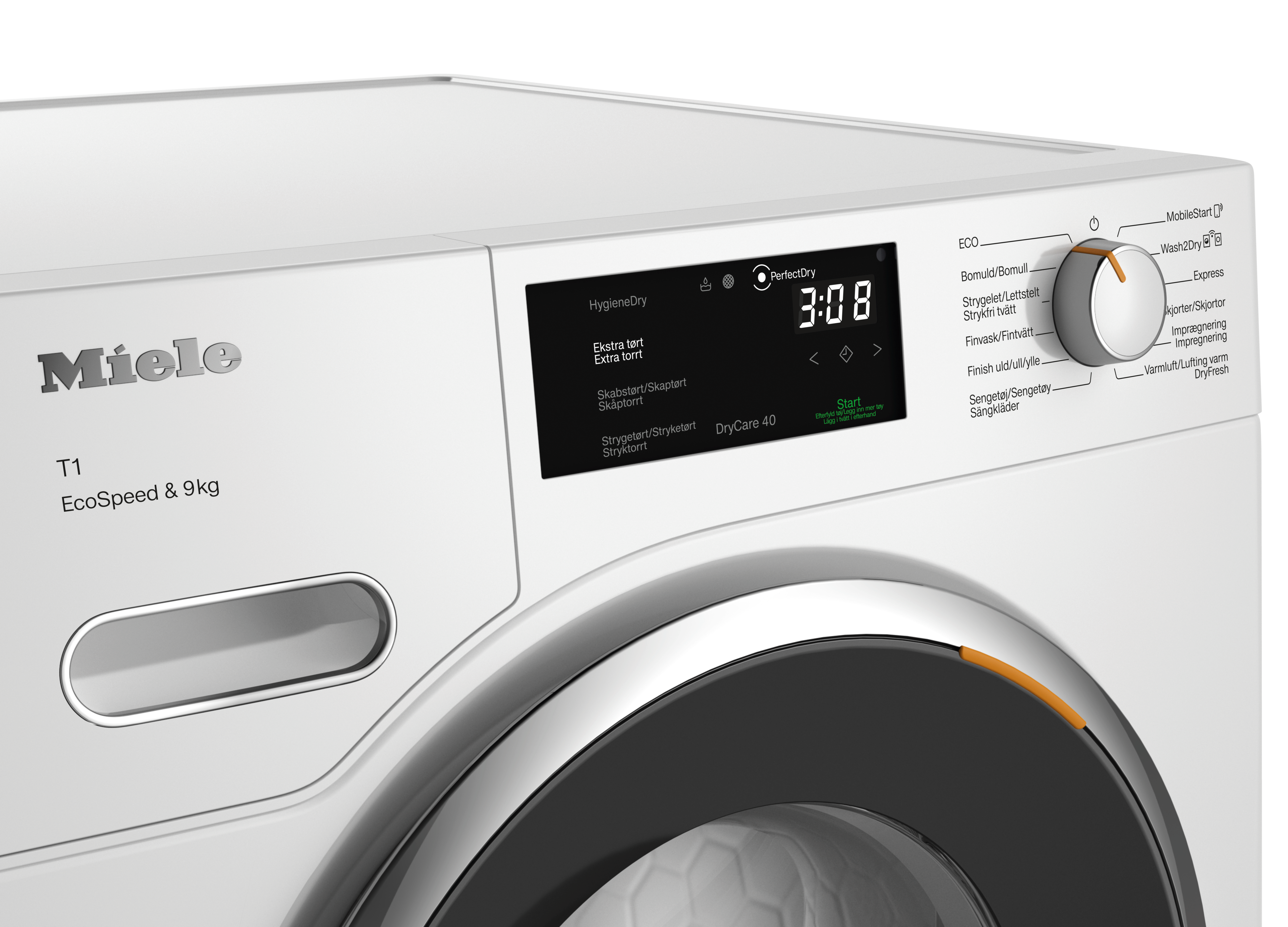 Kontrolpanel på Miele TWH780WP