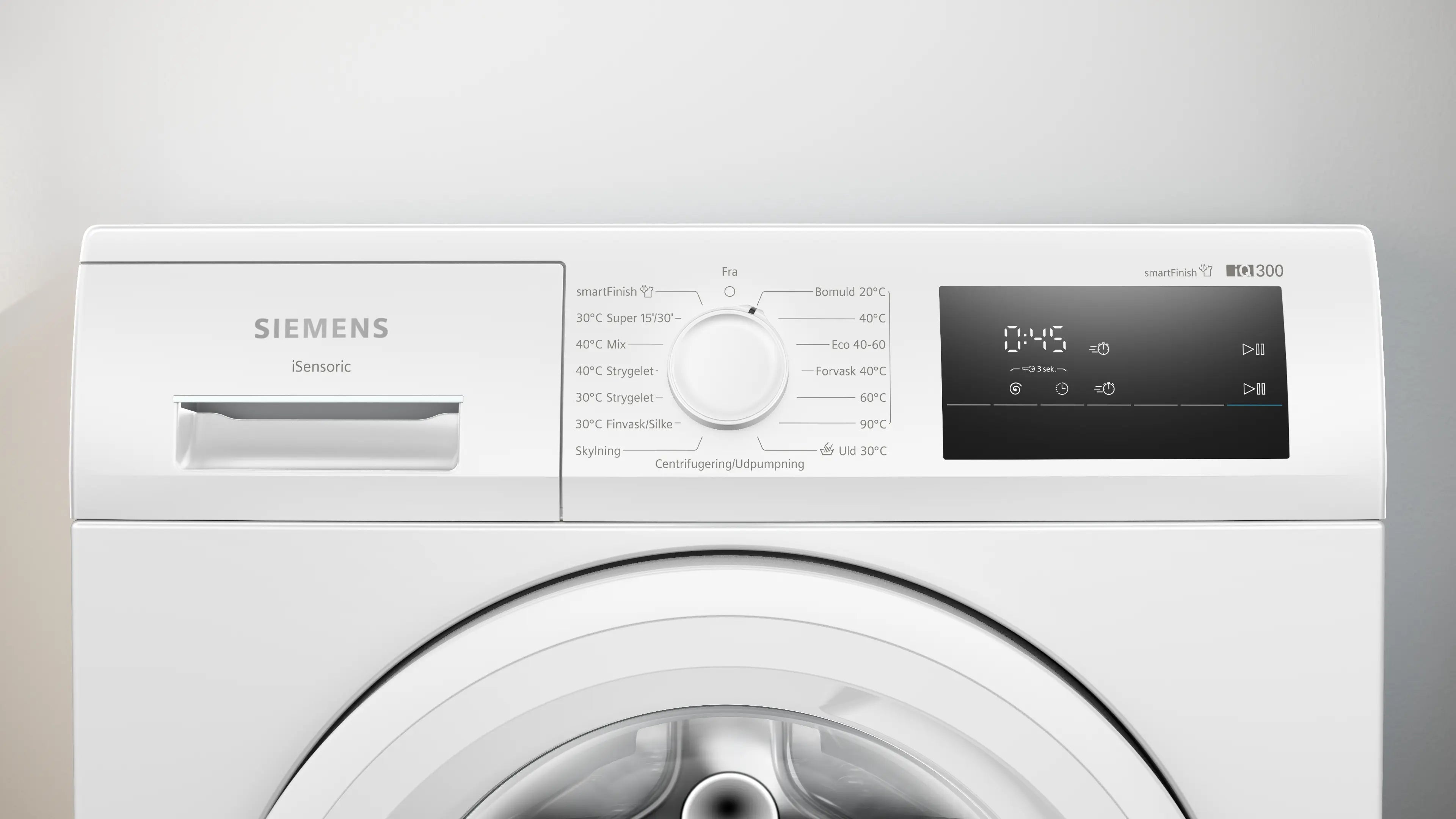 Kontrolpanelet på Siemens WM12N01LDN