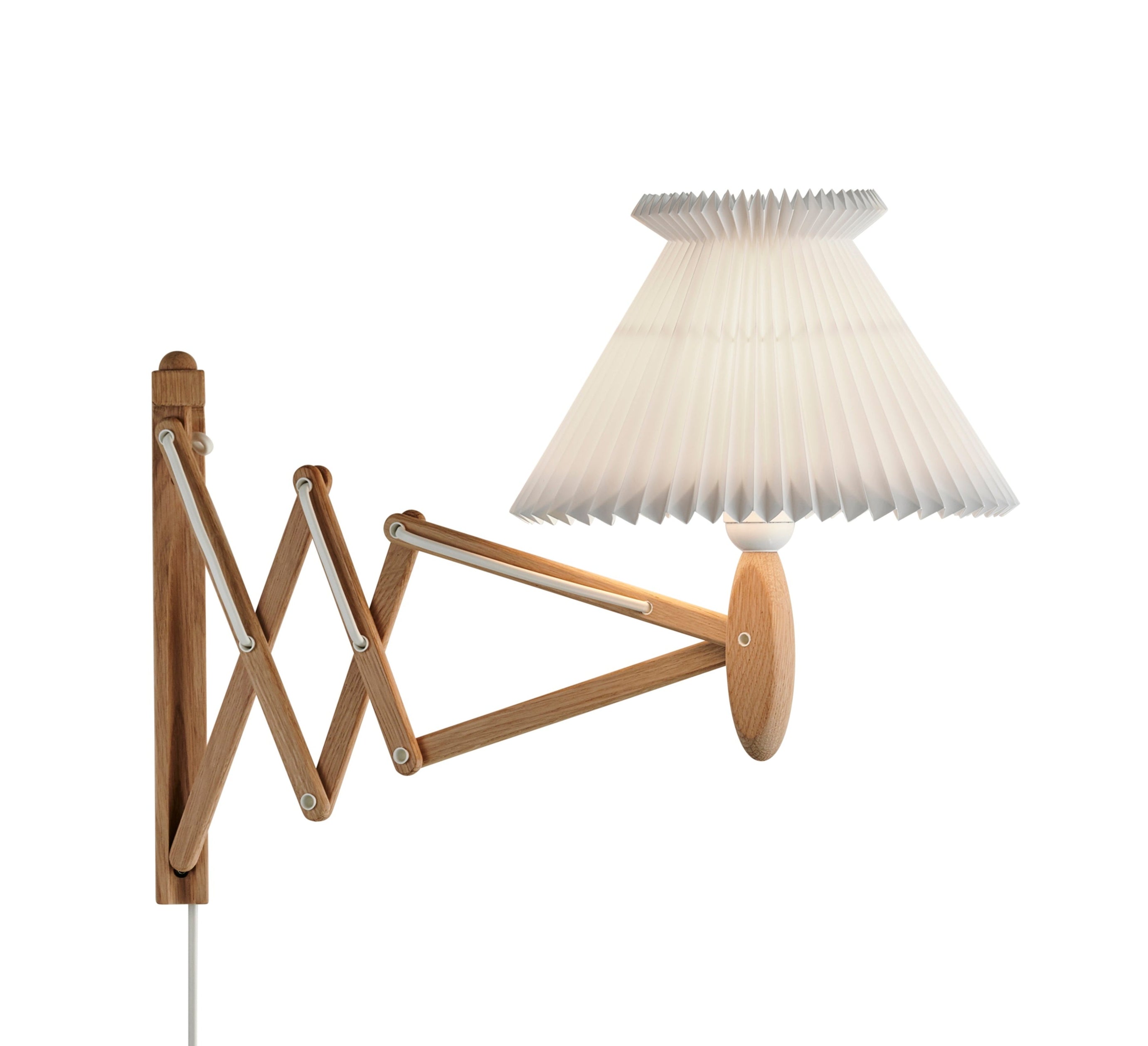 LE KLINT 224-6 E27 Sax Væglampe i Lys Eg m. Plastskærm