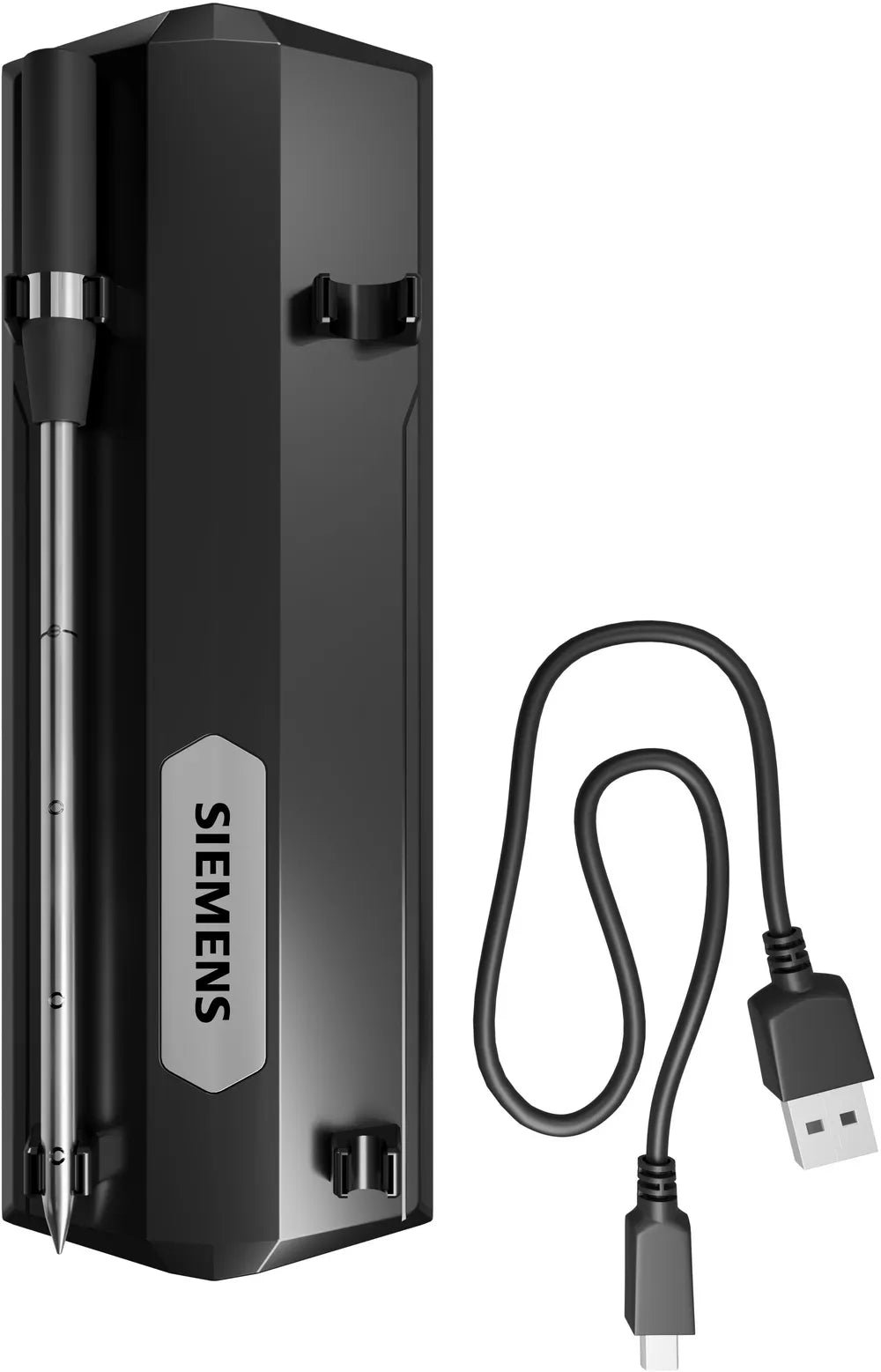 Siemens HZ32WA00 Trådløst stegetermometer i dens pakke med usb opladning