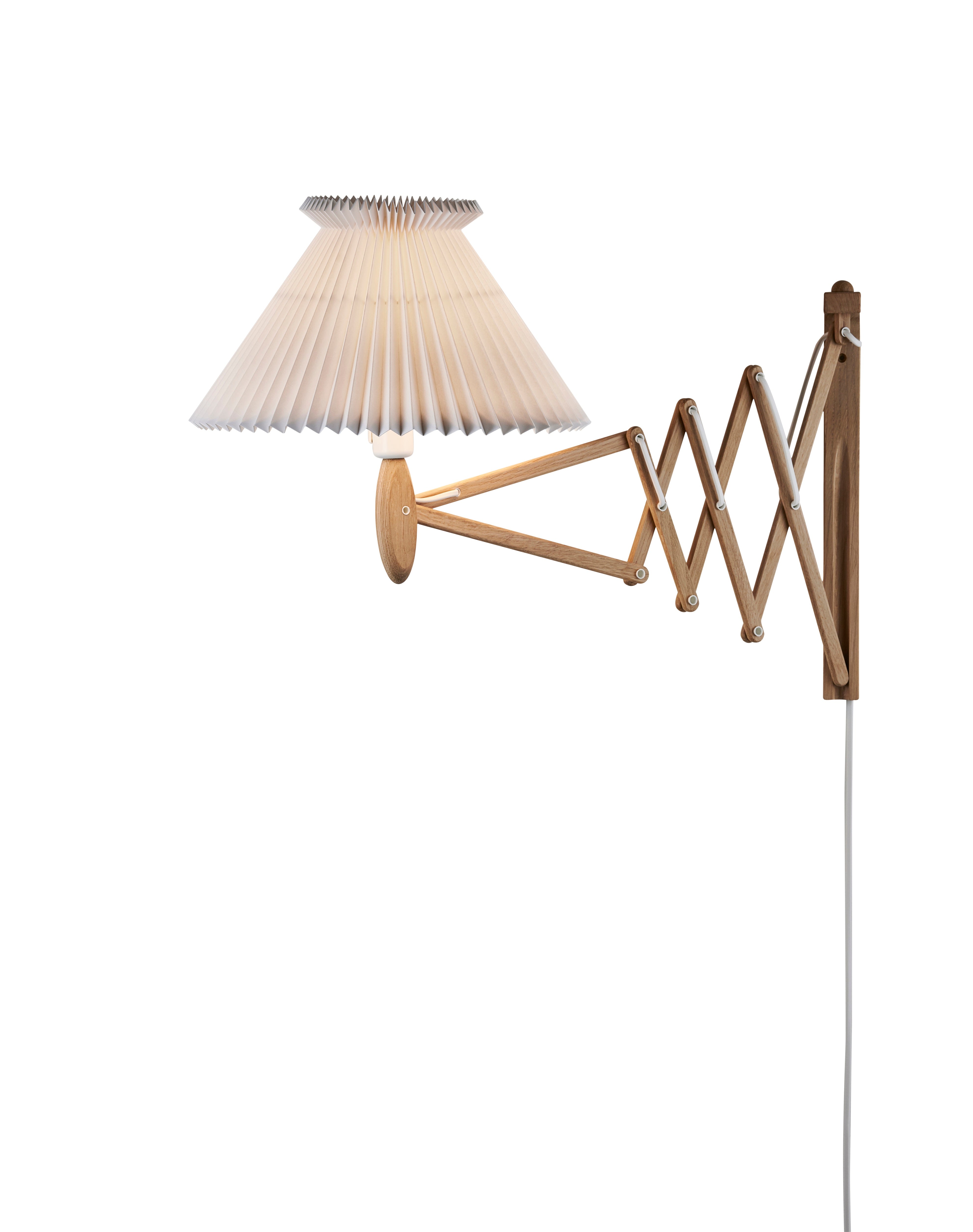 LE KLINT 234-6 E27 Sax Væglampe i Røget Eg m. Papirskærm