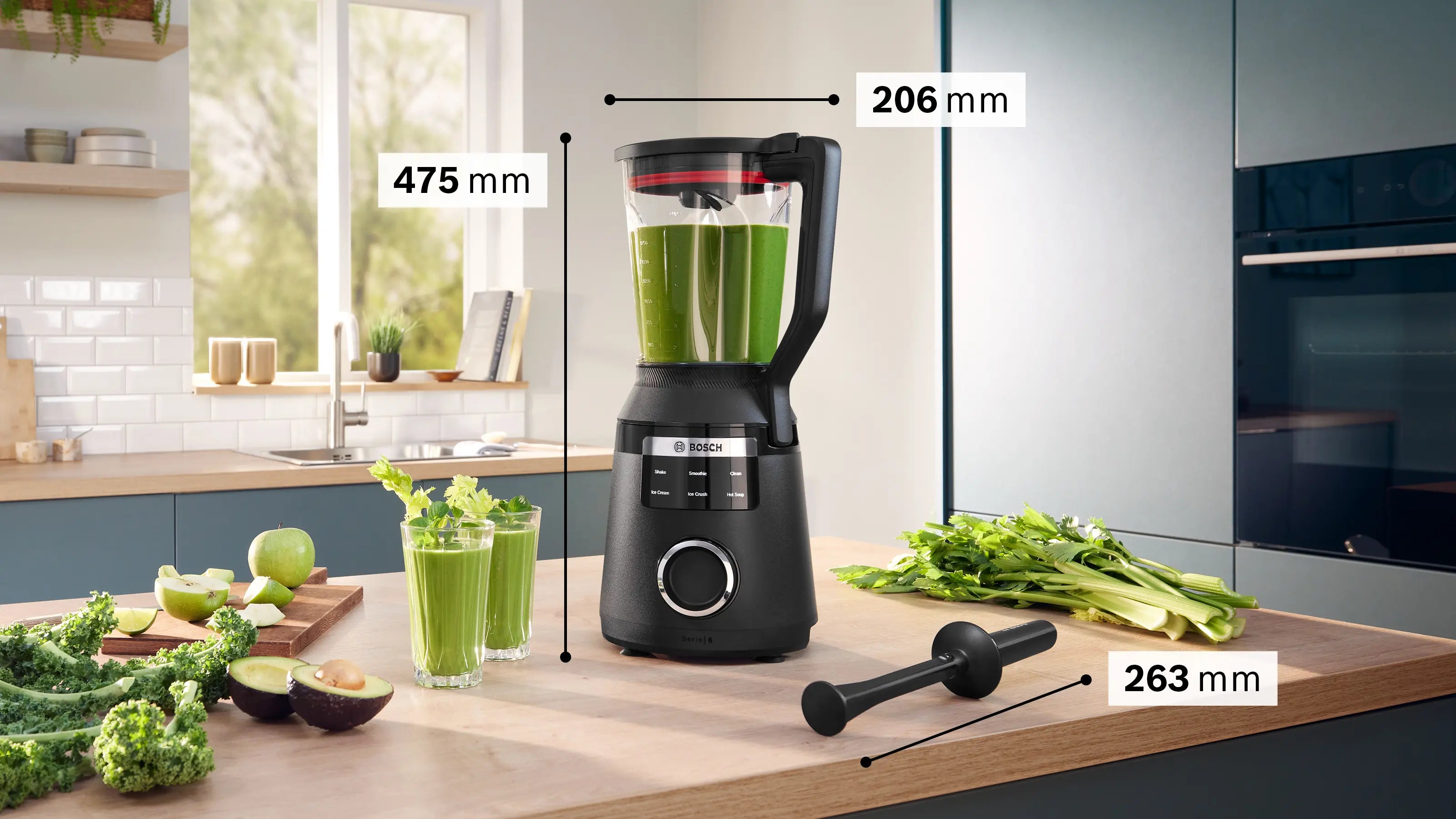 Mål på Bosch MMB6654B blender