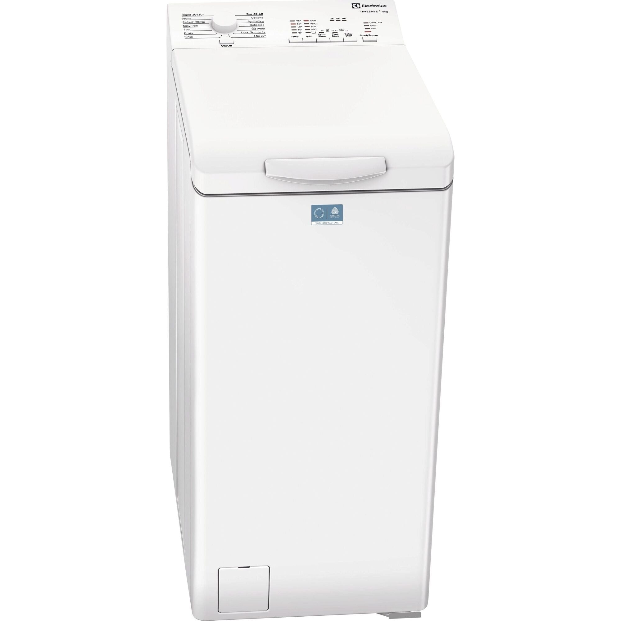 Electrolux EW5T162O4O topbetjent vaskemaskine med 6 kg kapacitet