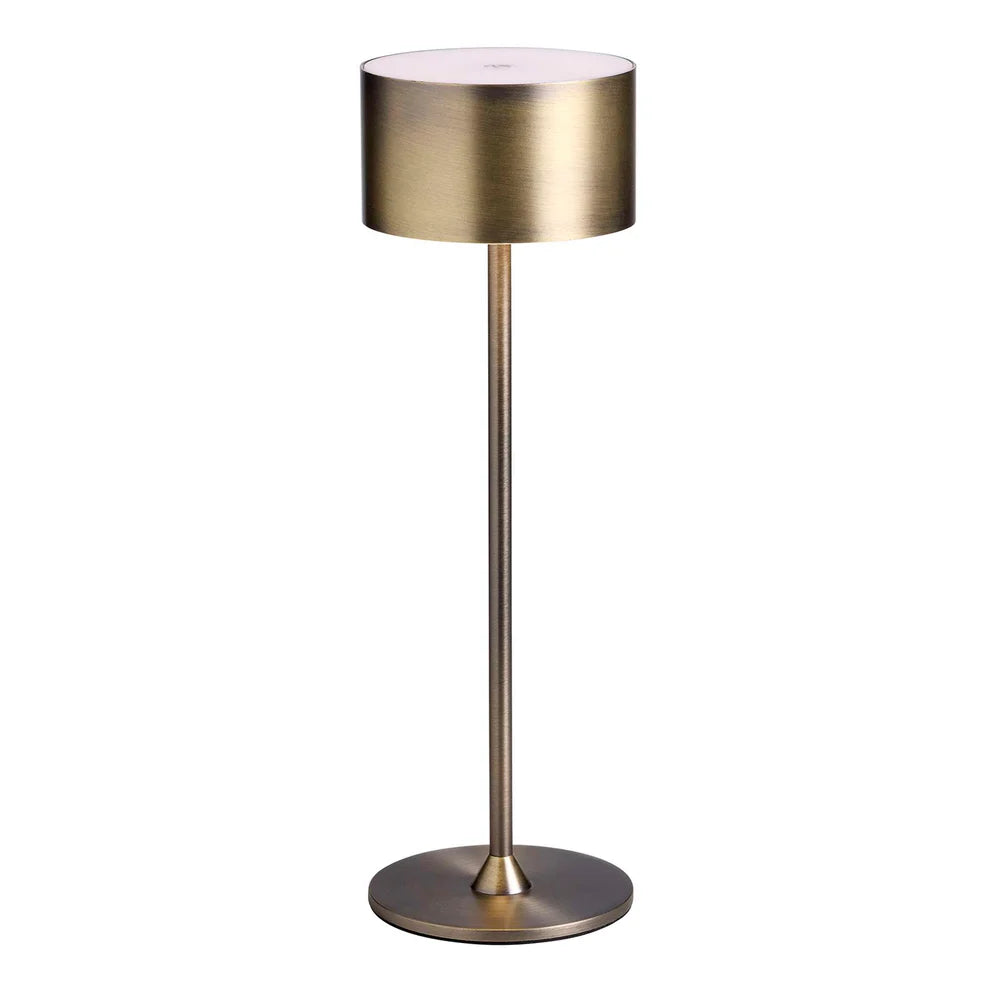 Bistro LED Bordlampe Antik Børstet Messing