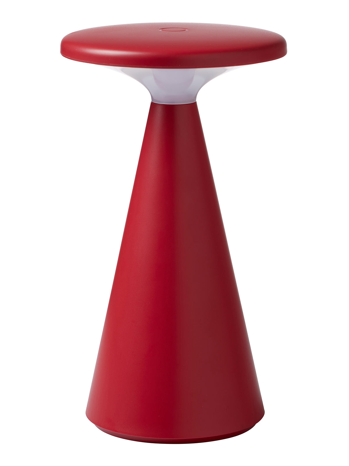 En flot rød Nielsen Light Nyhavn portable passer godt til solnedgangen - selv i regnen med tæthedsværdi IP44