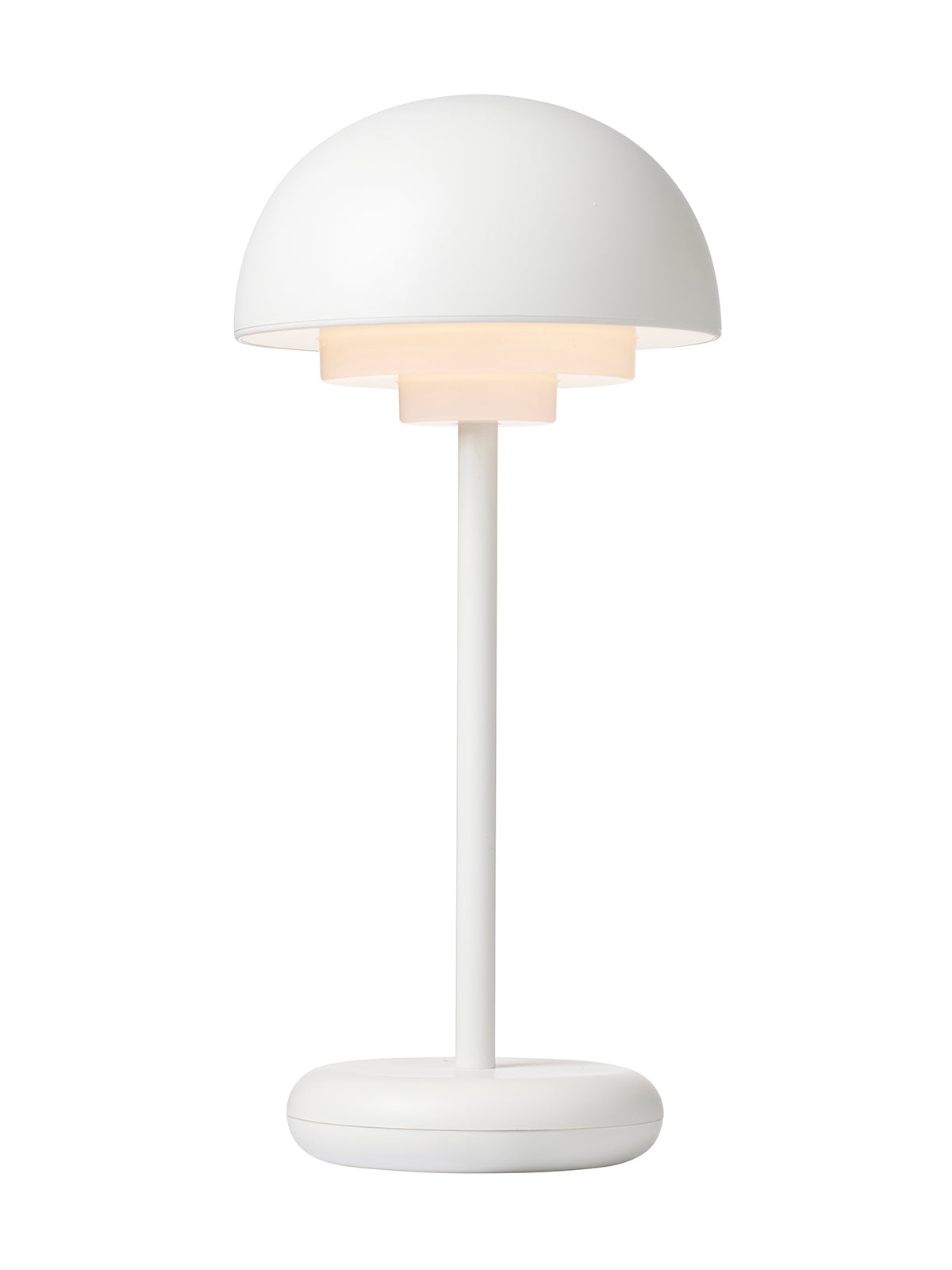 Toscana hvid portable LED bordlampe billede 4