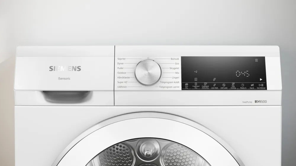 Siemens WQ42G200DN 9kg kondenstørretumbler kontrolpanel