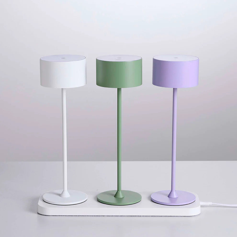 Den unikke designet Ladestation Trådløs til 3 Lamper i Hvid