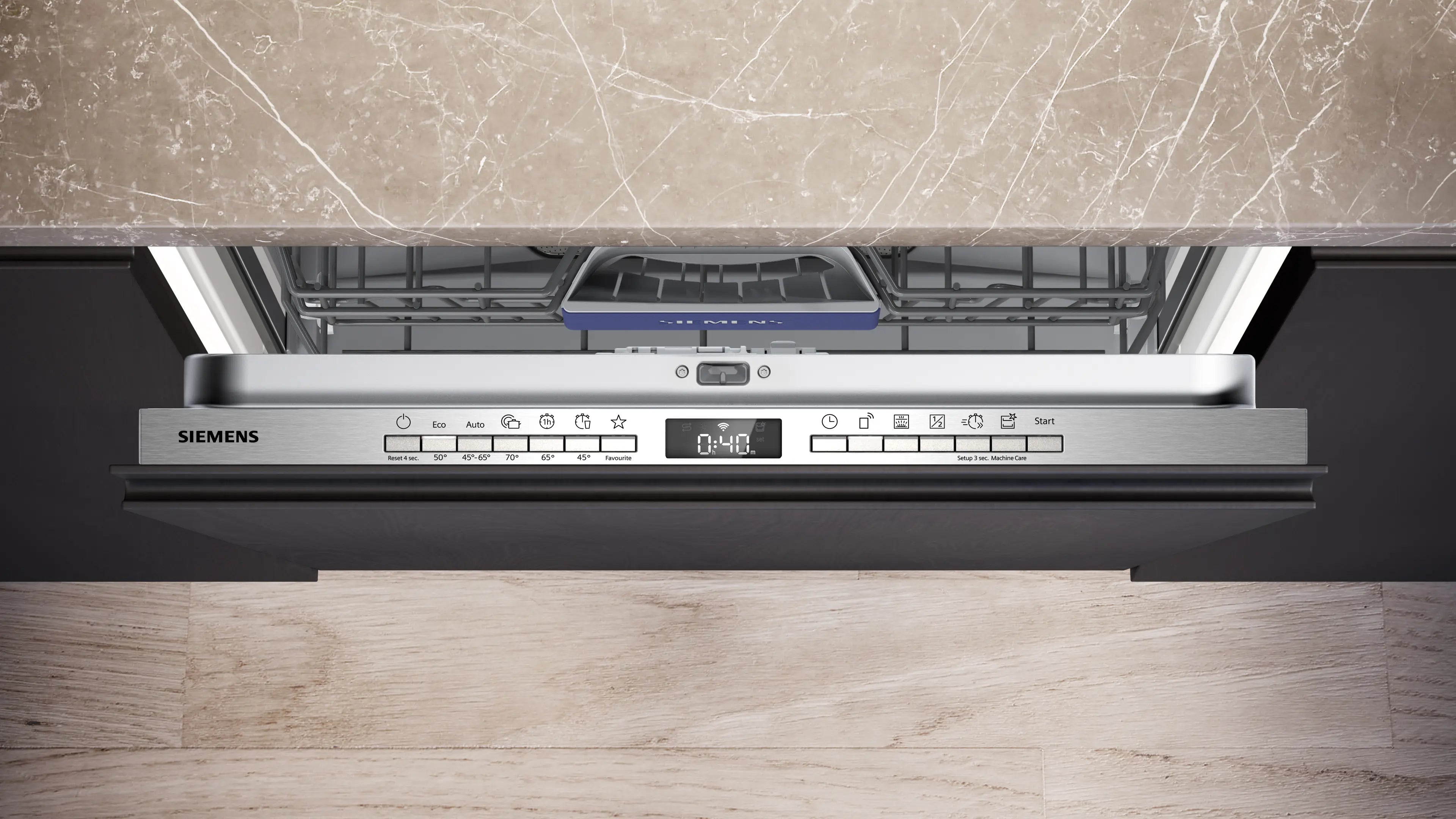Kontrolpanelet på Siemens SX73HX03VE