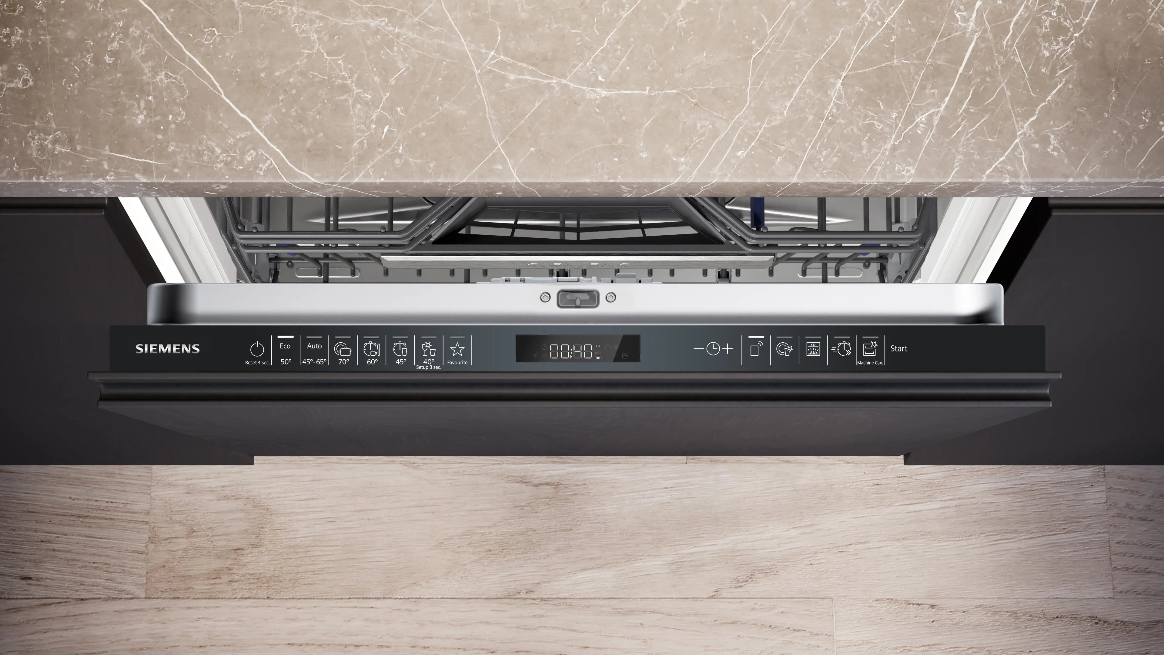 Siemens SX75ZX17CE fuldintegrerbar opvaskemaskine kontrolpanel