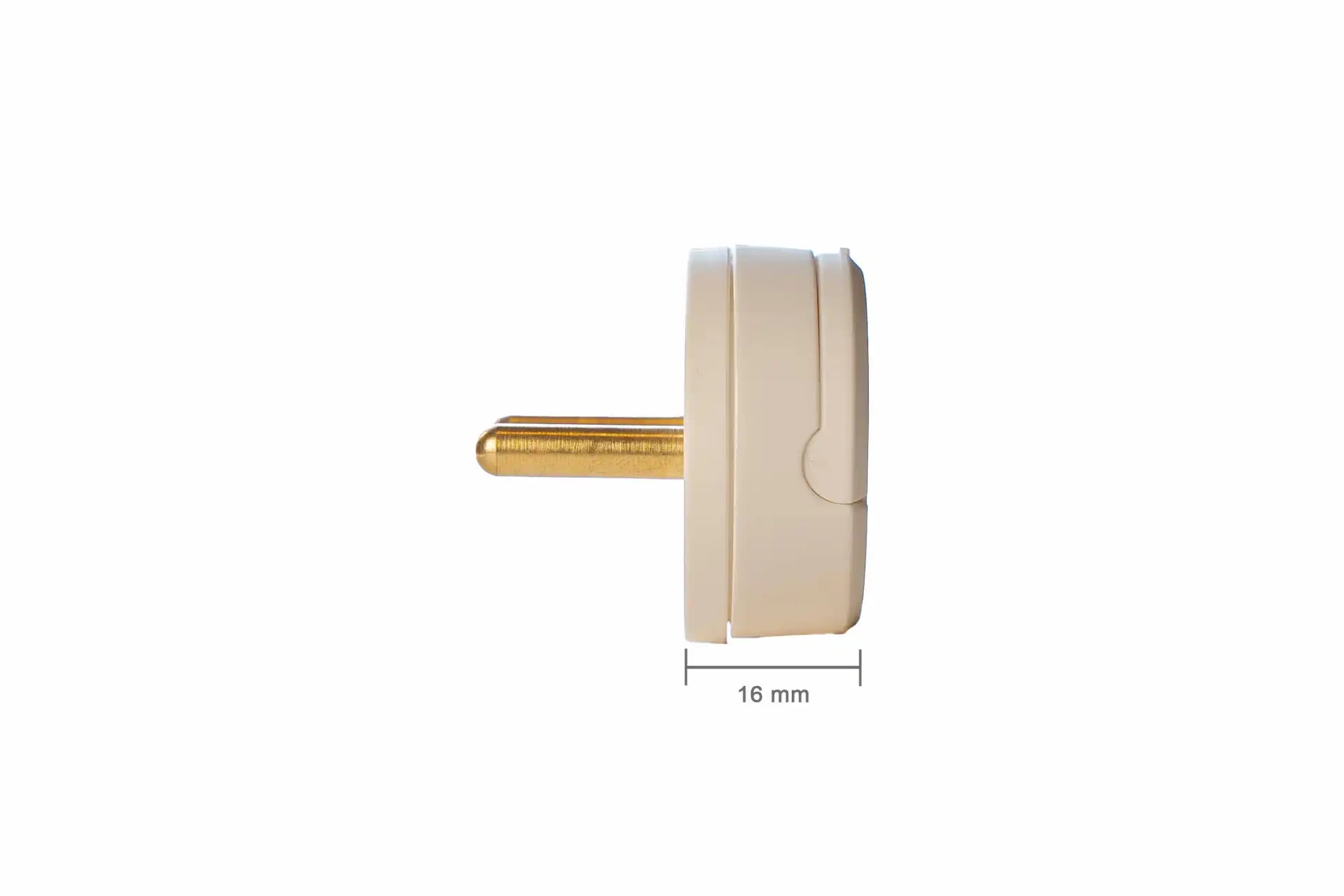 Mål på Norrino Compact P1-H 13A hvid stikprop