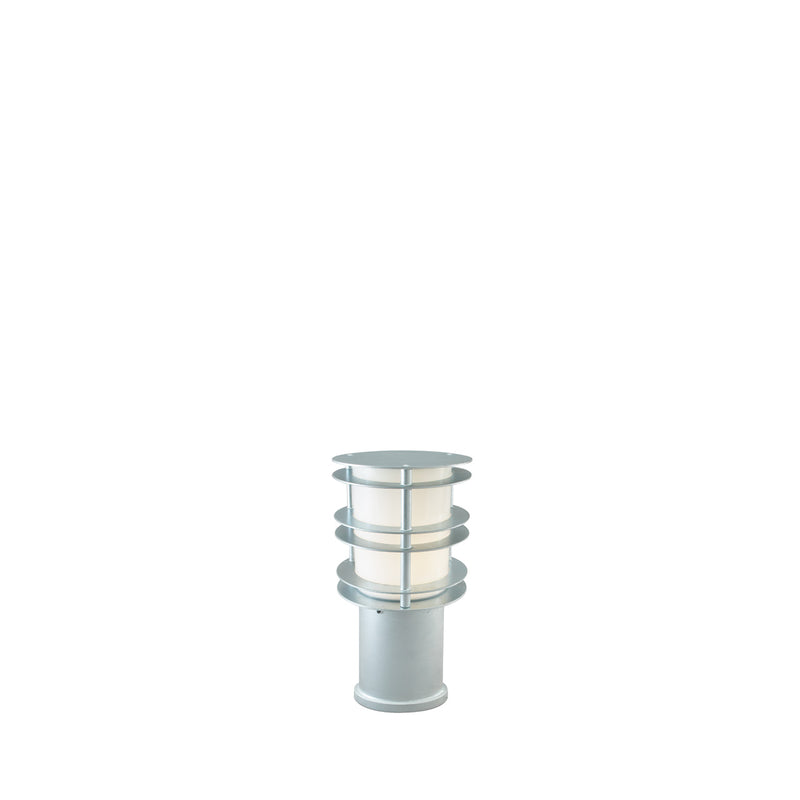 Norlys Stockholm galvaniseret stål Opal, LED E27 IP65 8.5W 28CM - Udendørslampe