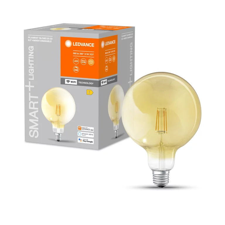 Ledvance SMART+ WiFi Filament Globe Dimmable guld pære - E27 6W
