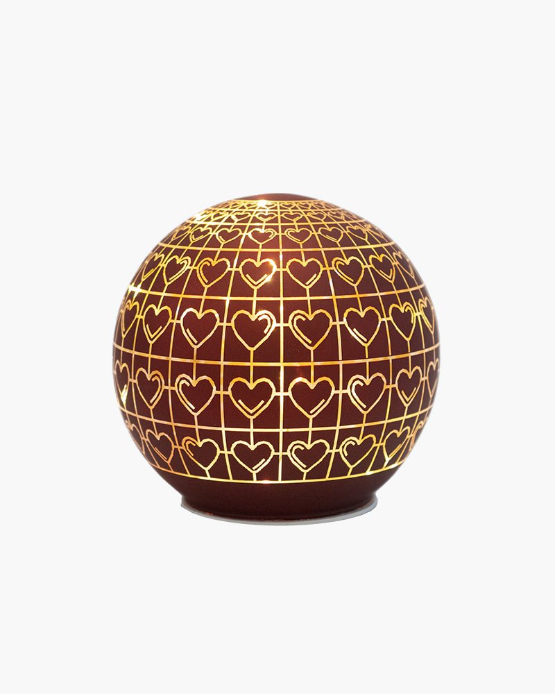 Frida Glaskugle Bordeaux Ø15 cm 15LED