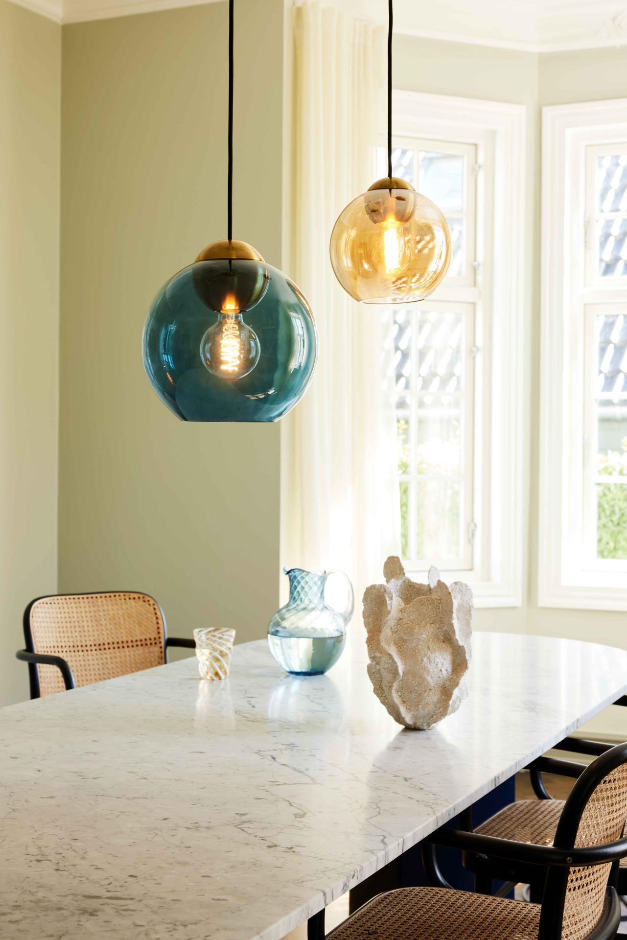 Bubbles Ø18 Pendel, Amber - Halo Design