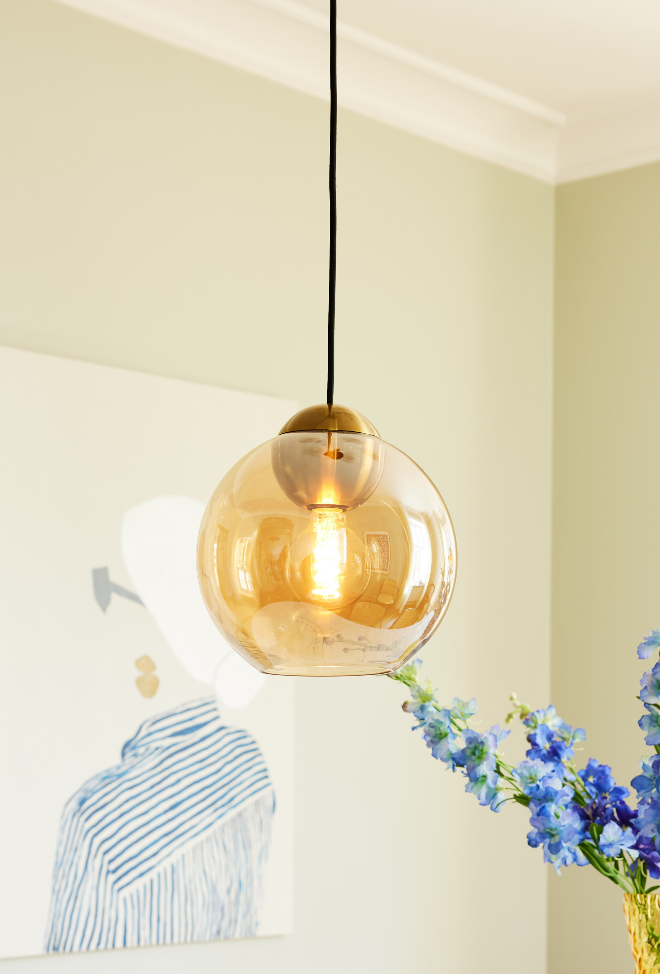 Bubbles Ø24 Pendel, Amber - Halo Design