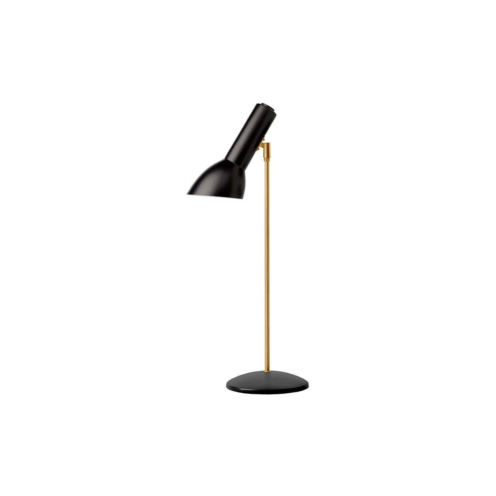 Oblique Sort/Messing - Bordlampe