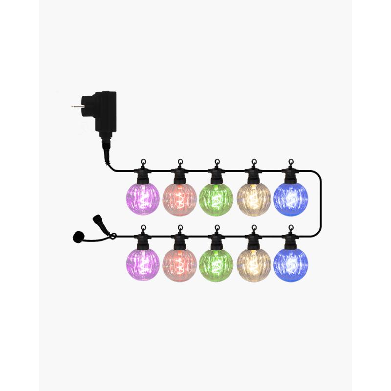 Sirius Luke Startsæt Multifarvet, 10 x LED 500CM - Lyskæde