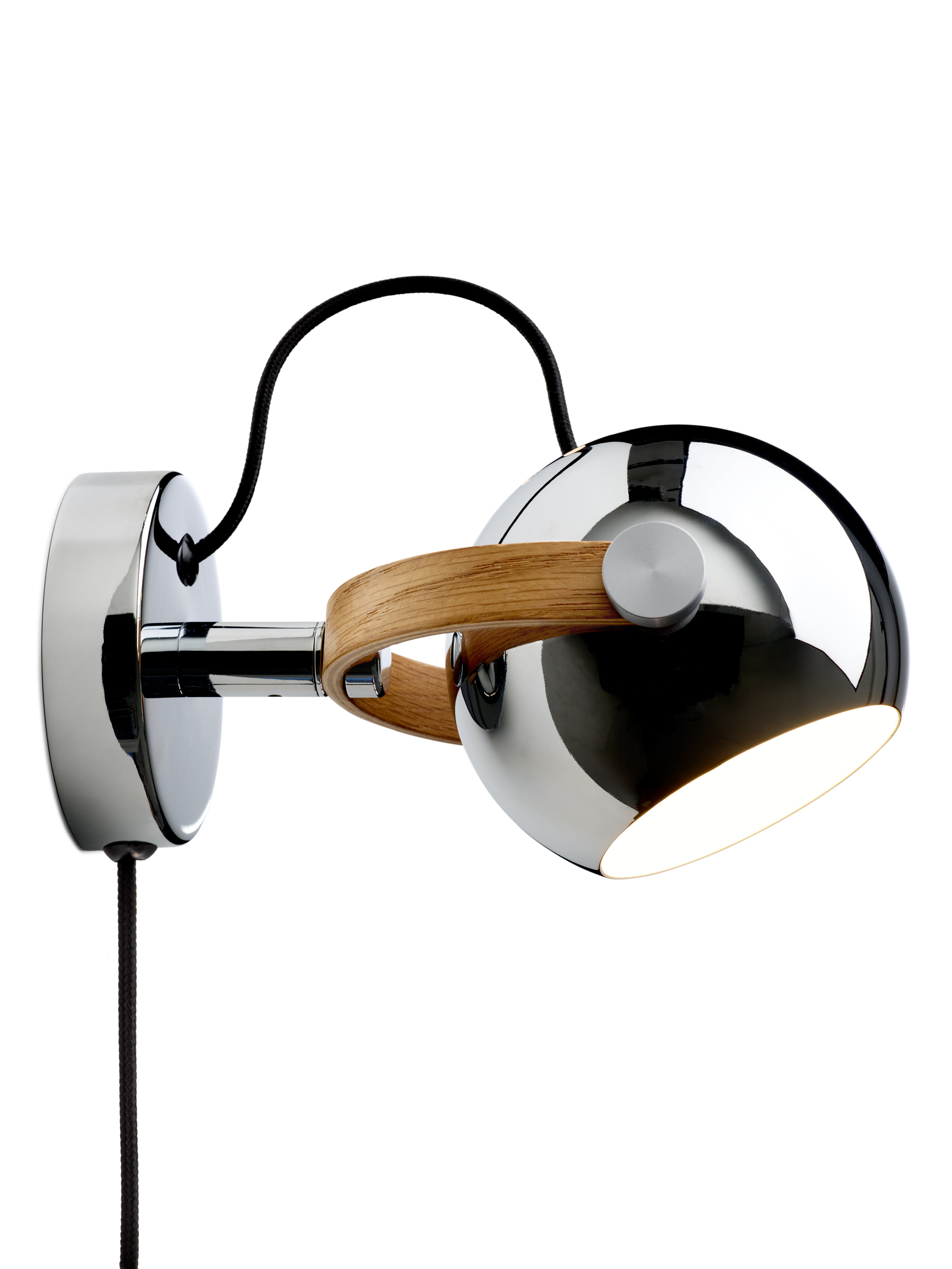 DC Væglampe Ø12 Krom