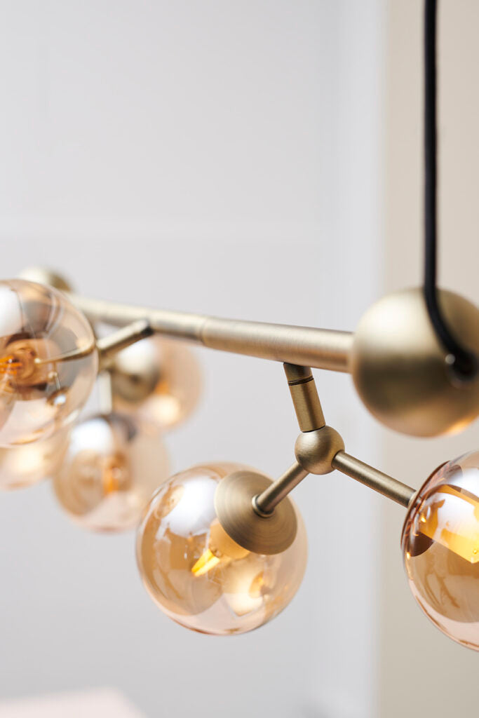 Atom Vandret lysekrone Stor Ø37 Antik Messing - Halo Design