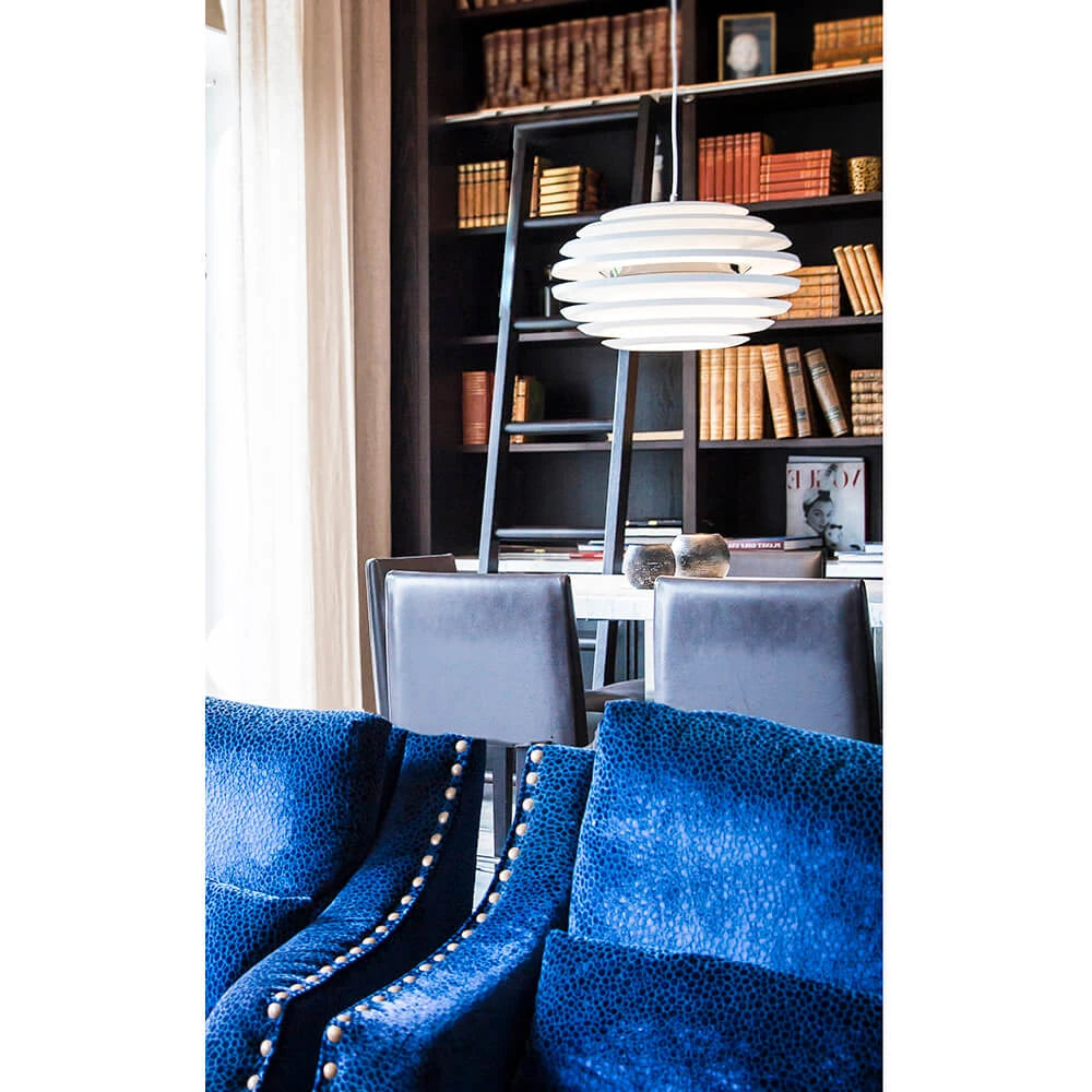 Ellipse Pendel Ø50 Mat Hvid/Messing