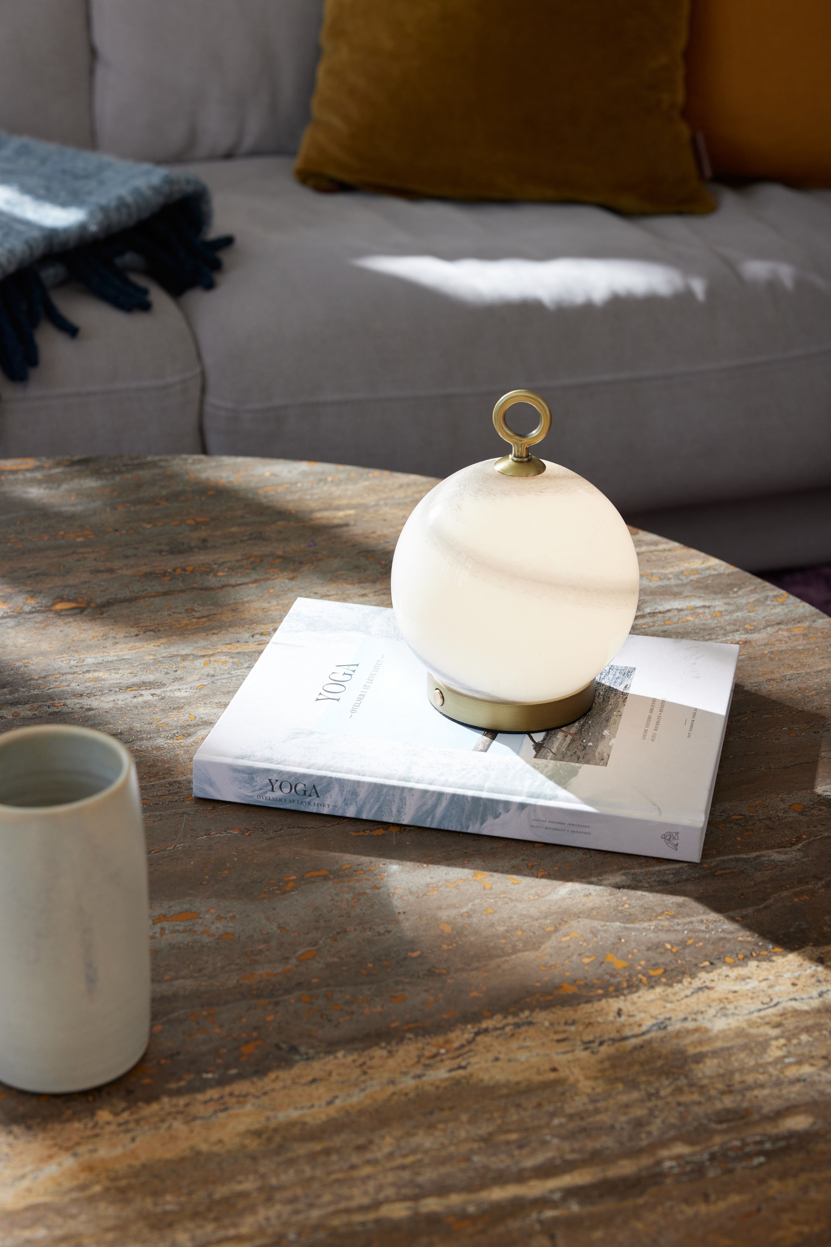 Stockholm Portable LED-bordlampe Ø15 Grå