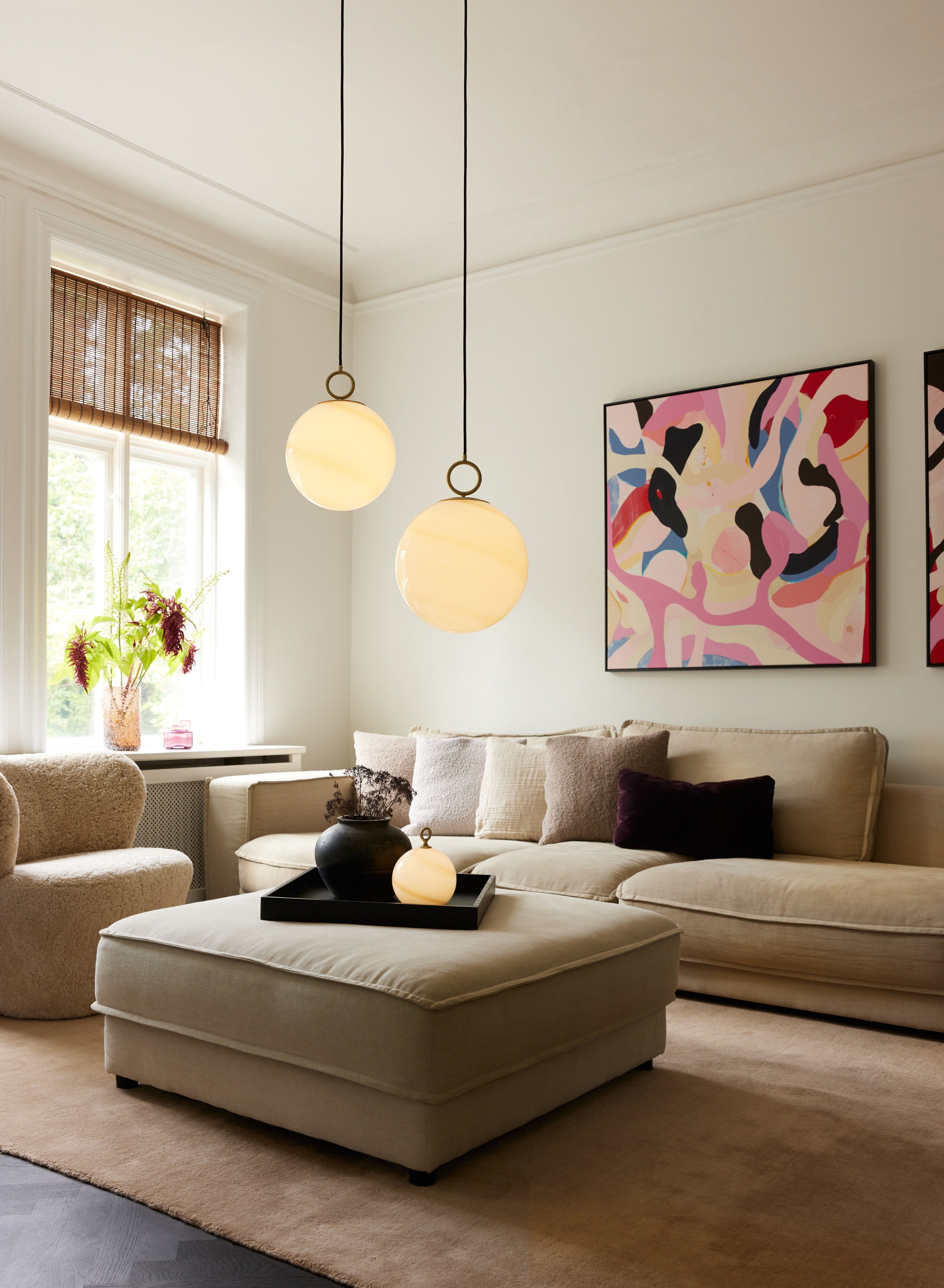 Stockholm Portable LED-bordlampe Ø15 Brun