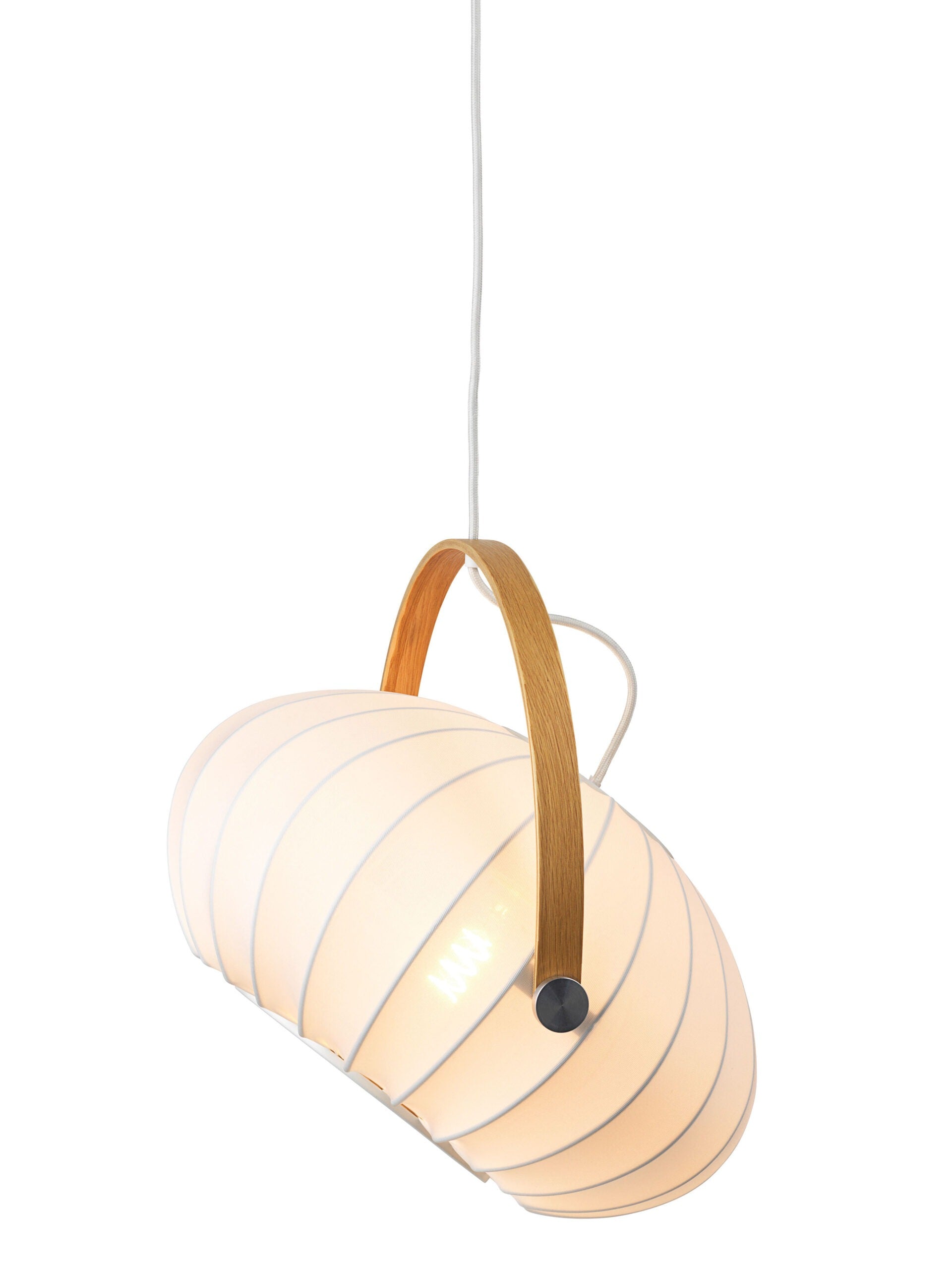 Halo Designs fleksible og naturlige DC Textile pendel i hvid