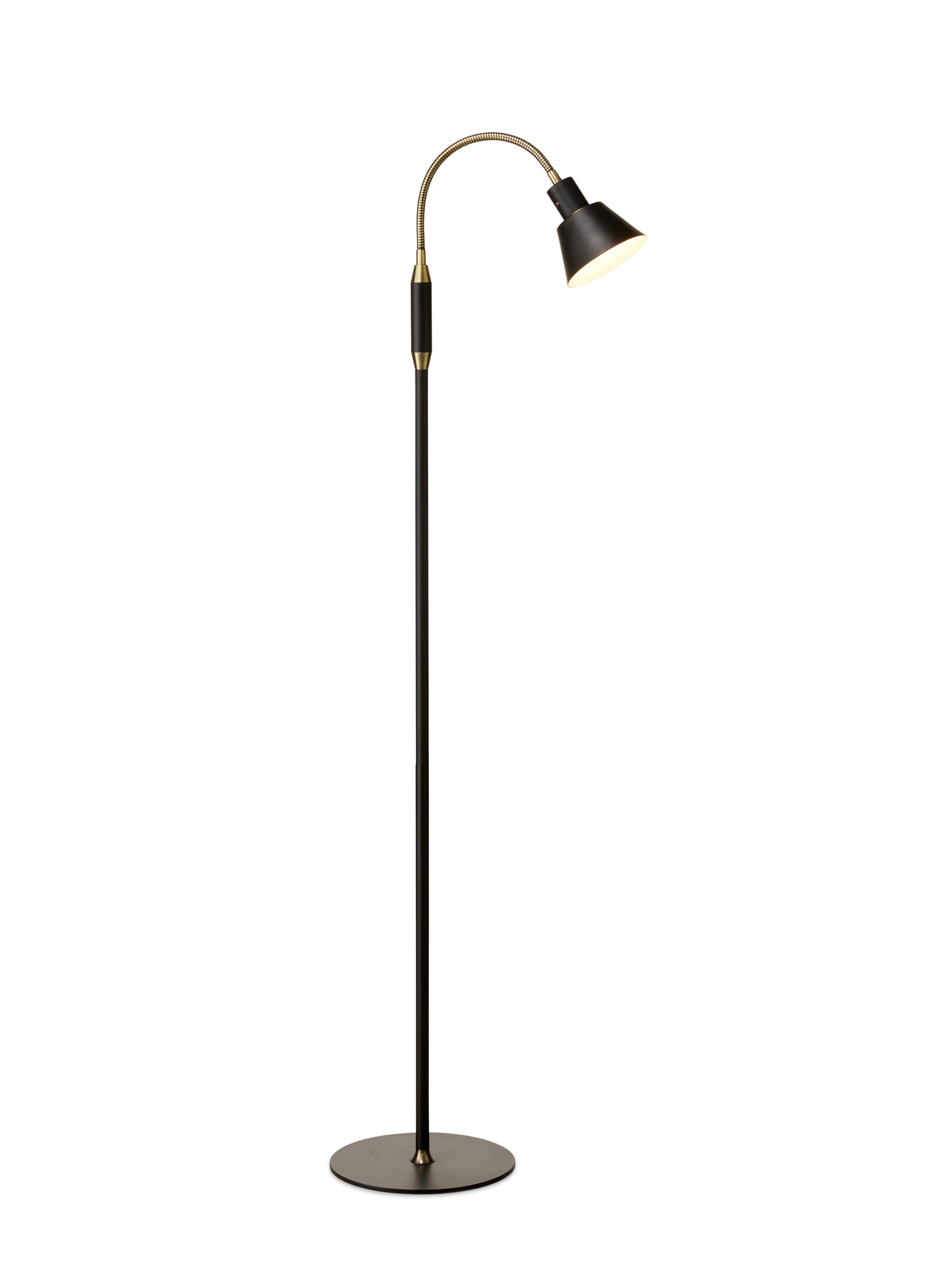 Space LED 1-Arm Gulvlampe Sort Antik