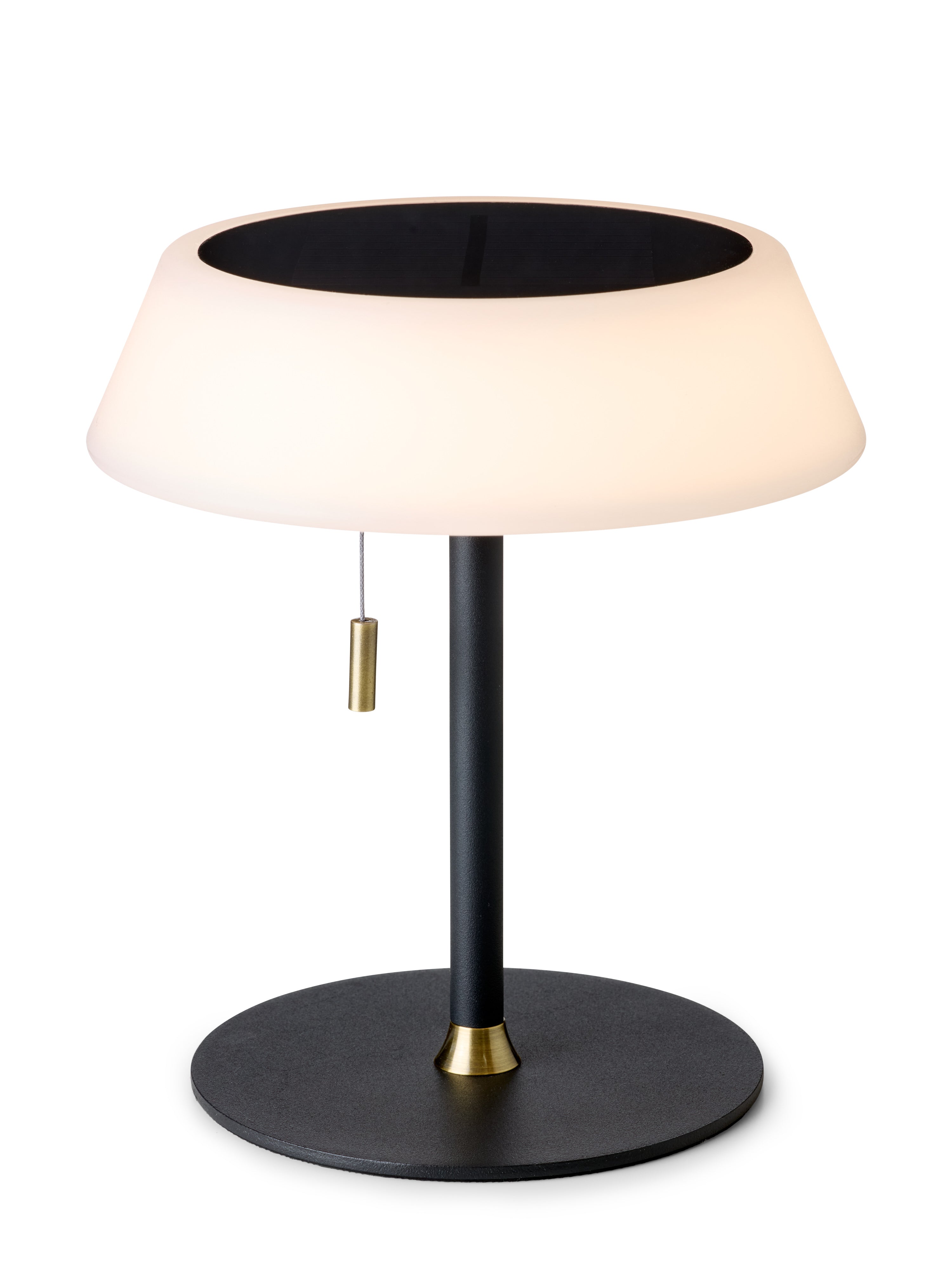 Halo Design Solar Portable Table Lamp Black