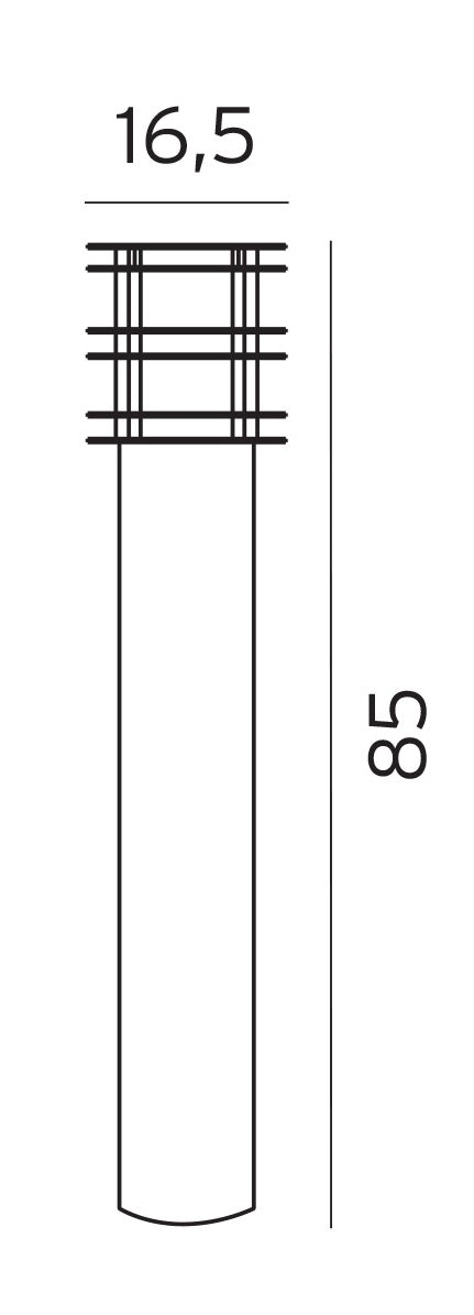 Norlys Stockholm Sort Opal, LED E27 IP65 8.5W 85CM - Udendørslampe