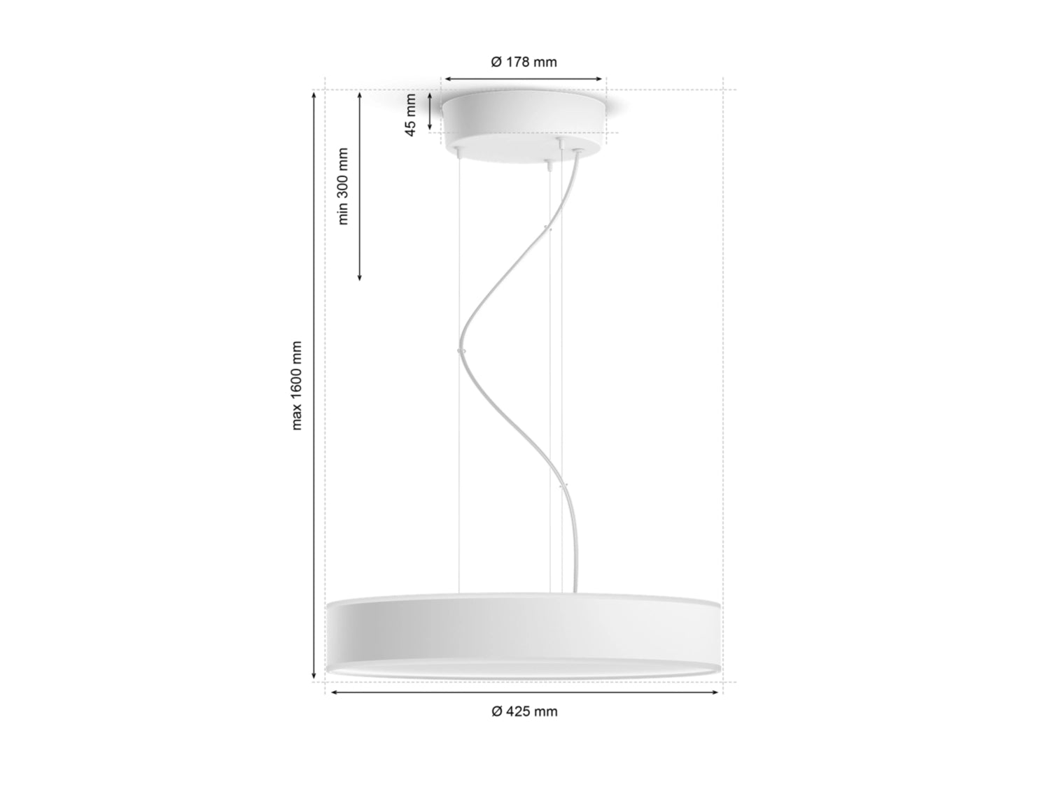 Philips Hue Enrave hvid pendel LED 33.5W