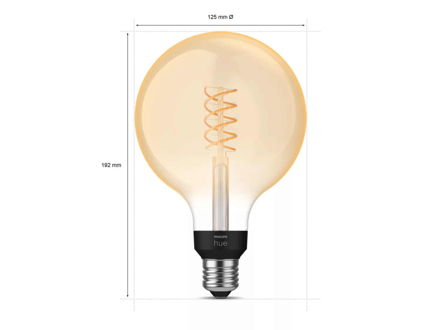 Philips Hue Filament Globe hvid E27 G125