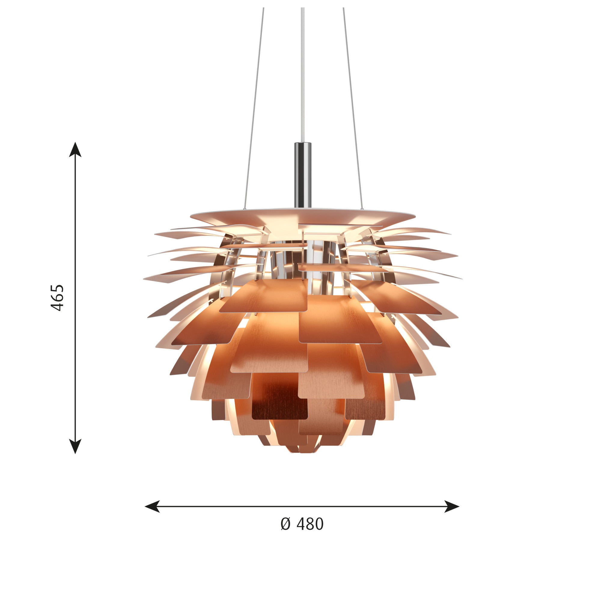 PH Artichoke Ø 480 Pendel Kobber