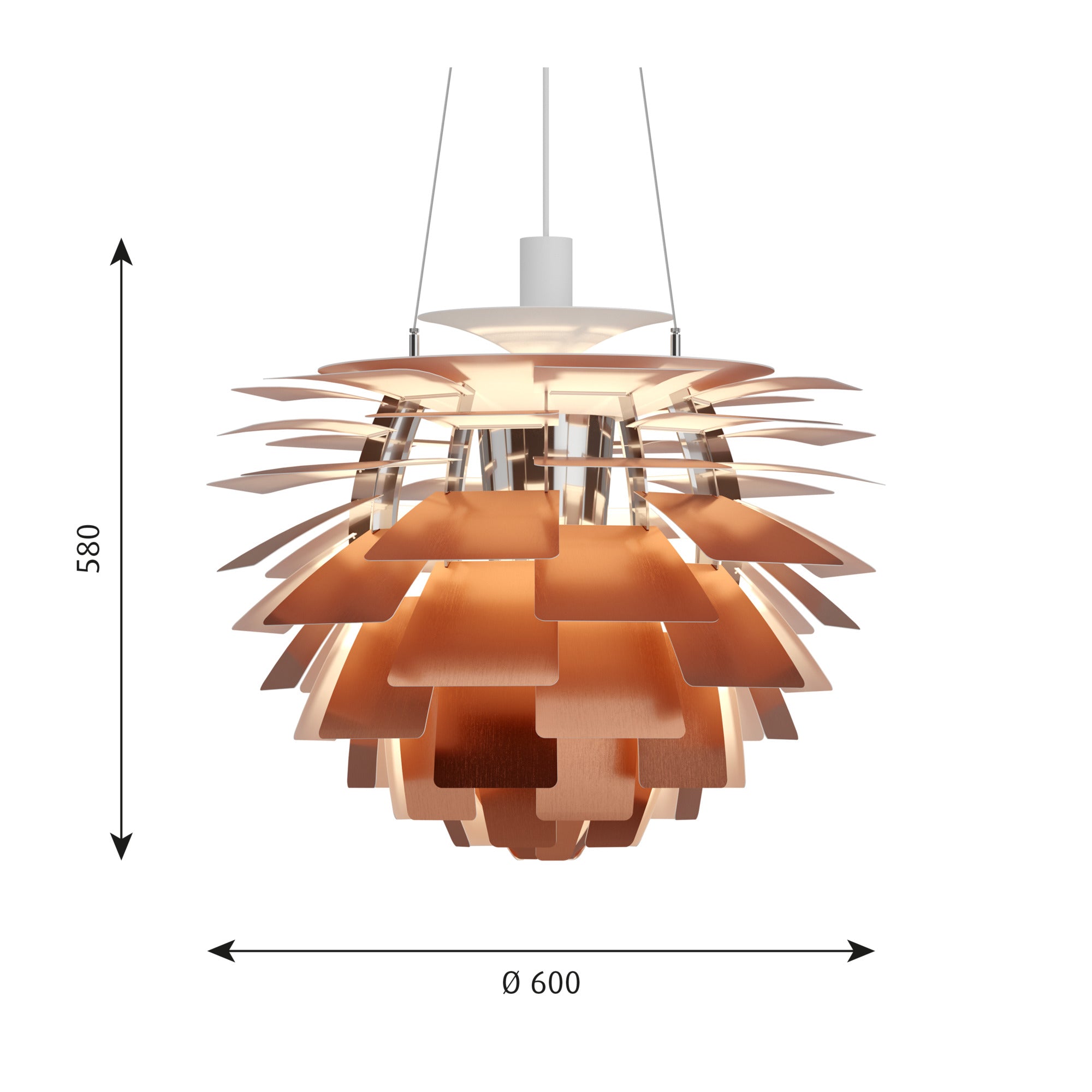 PH Artichoke Ø 600 Pendel Kobber