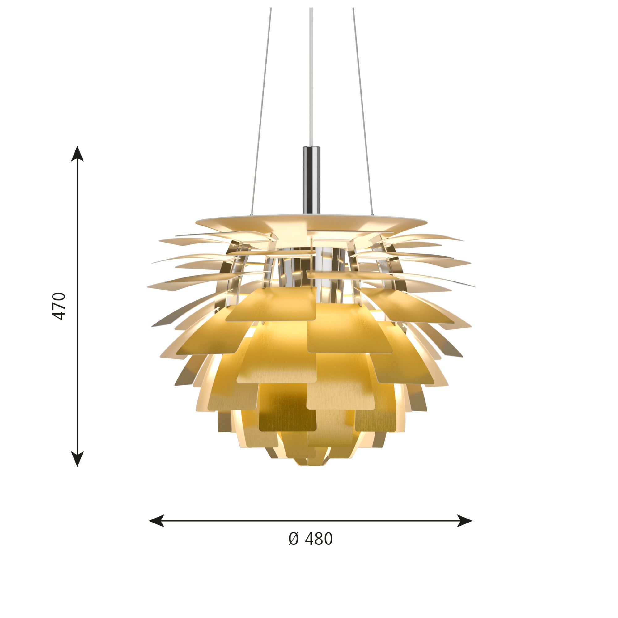 PH Artichoke Ø 480 Pendel Messing