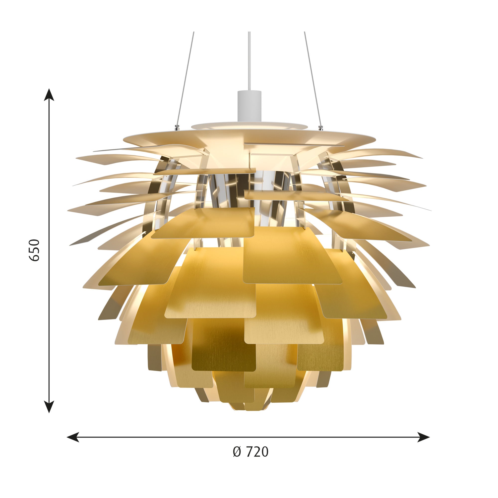 PH Artichoke Ø 720 Pendel LED 2700K Messing